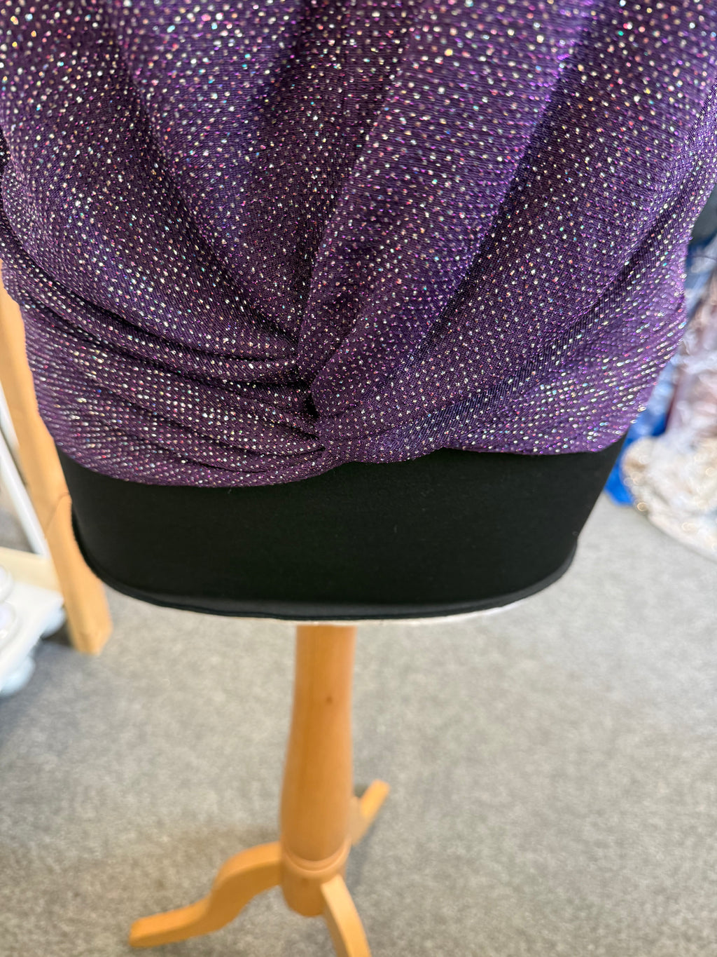 Oasis purple glitter knot detail short sleeved top