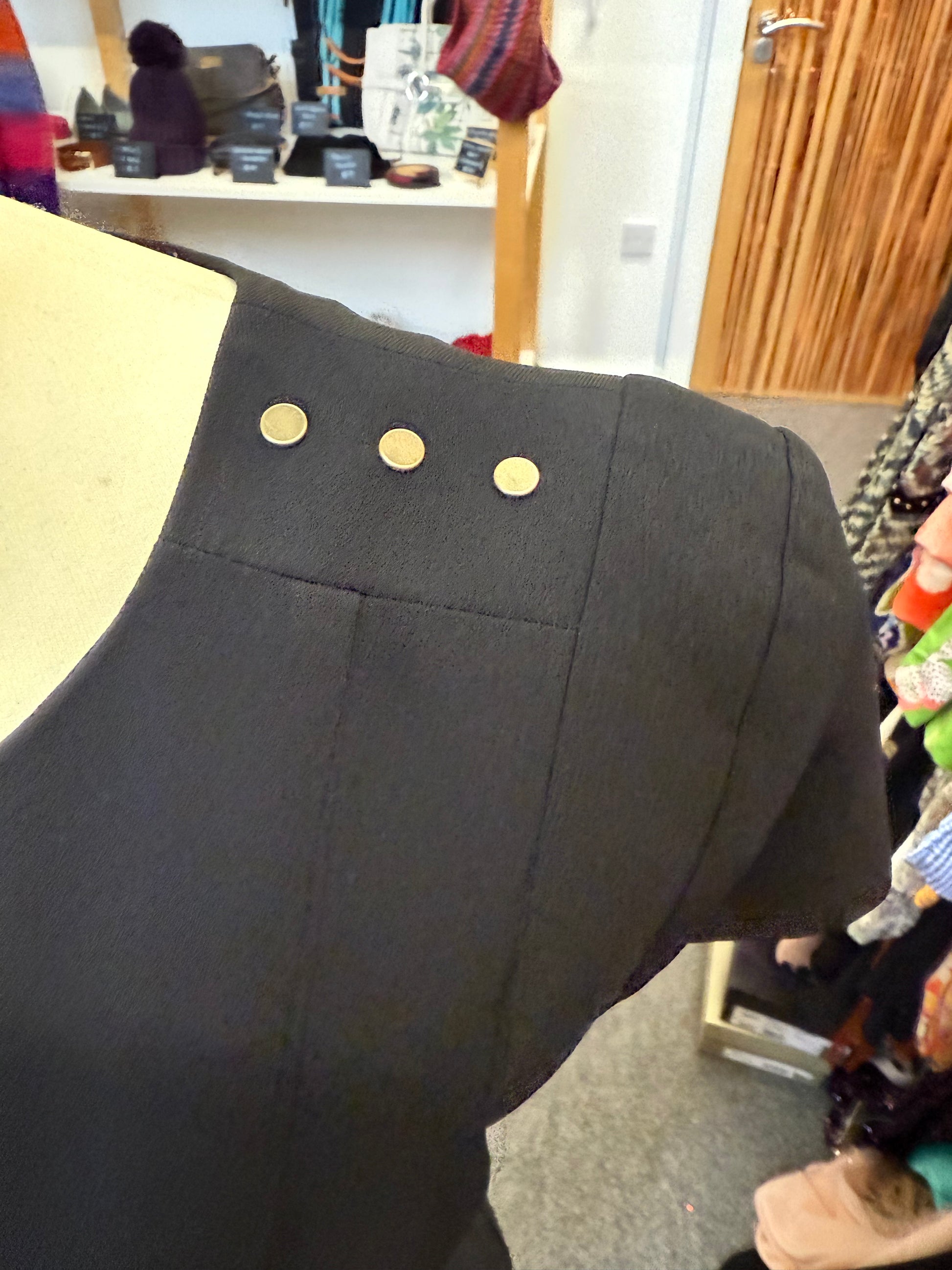 M&S gold detail belted short sleeve dress