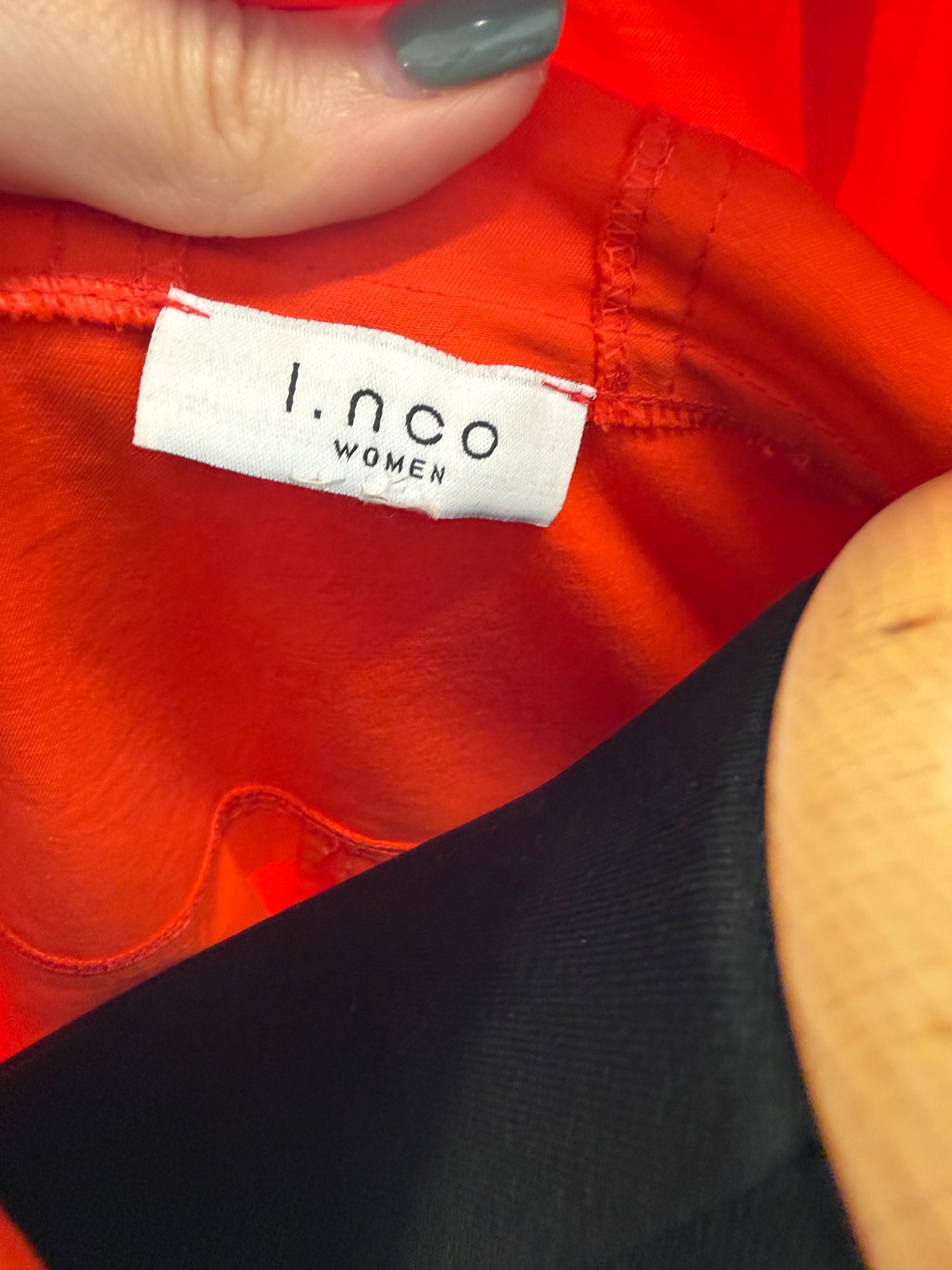 Inco red hooded lightweight jacket
