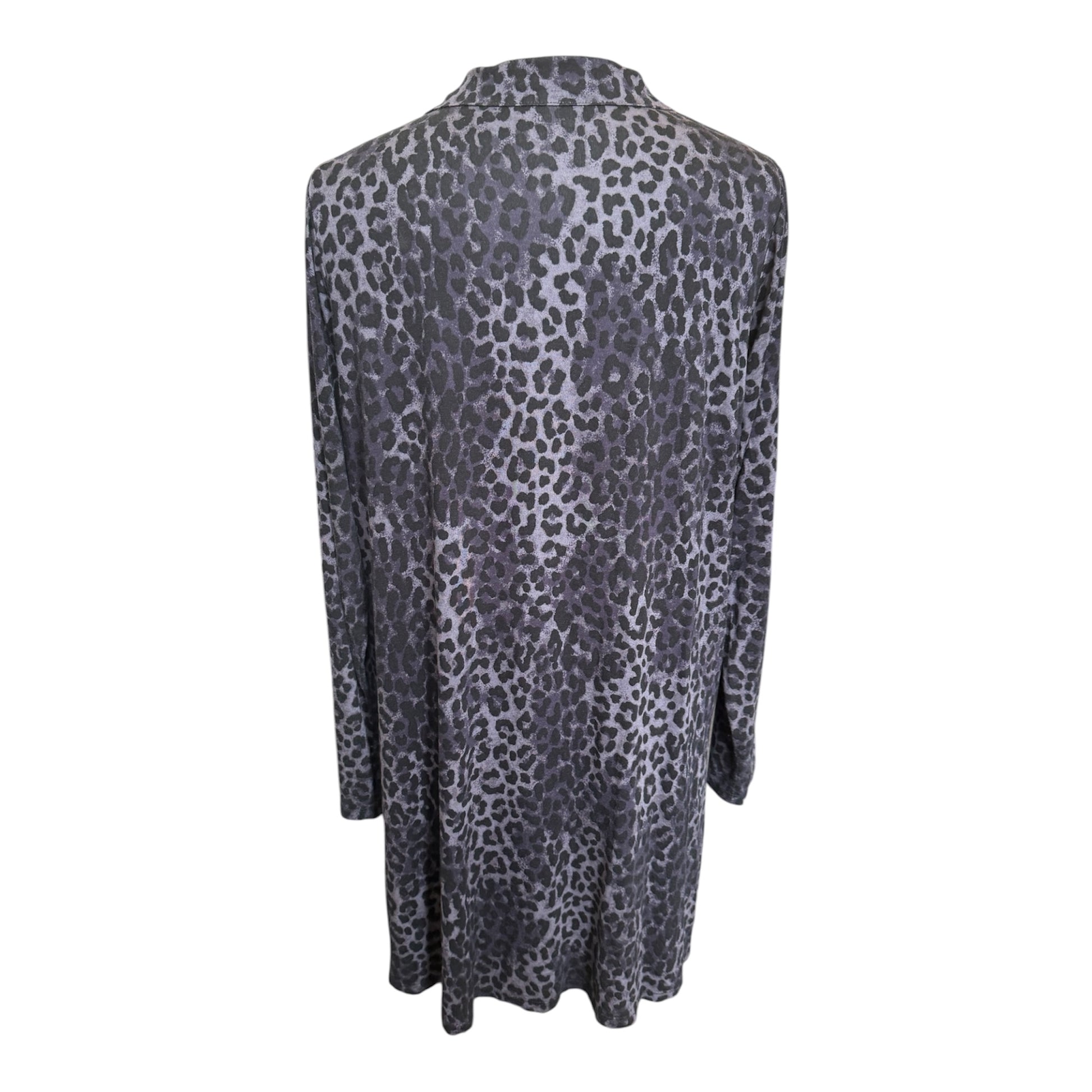 Yours animal print long sleeve button mini dress