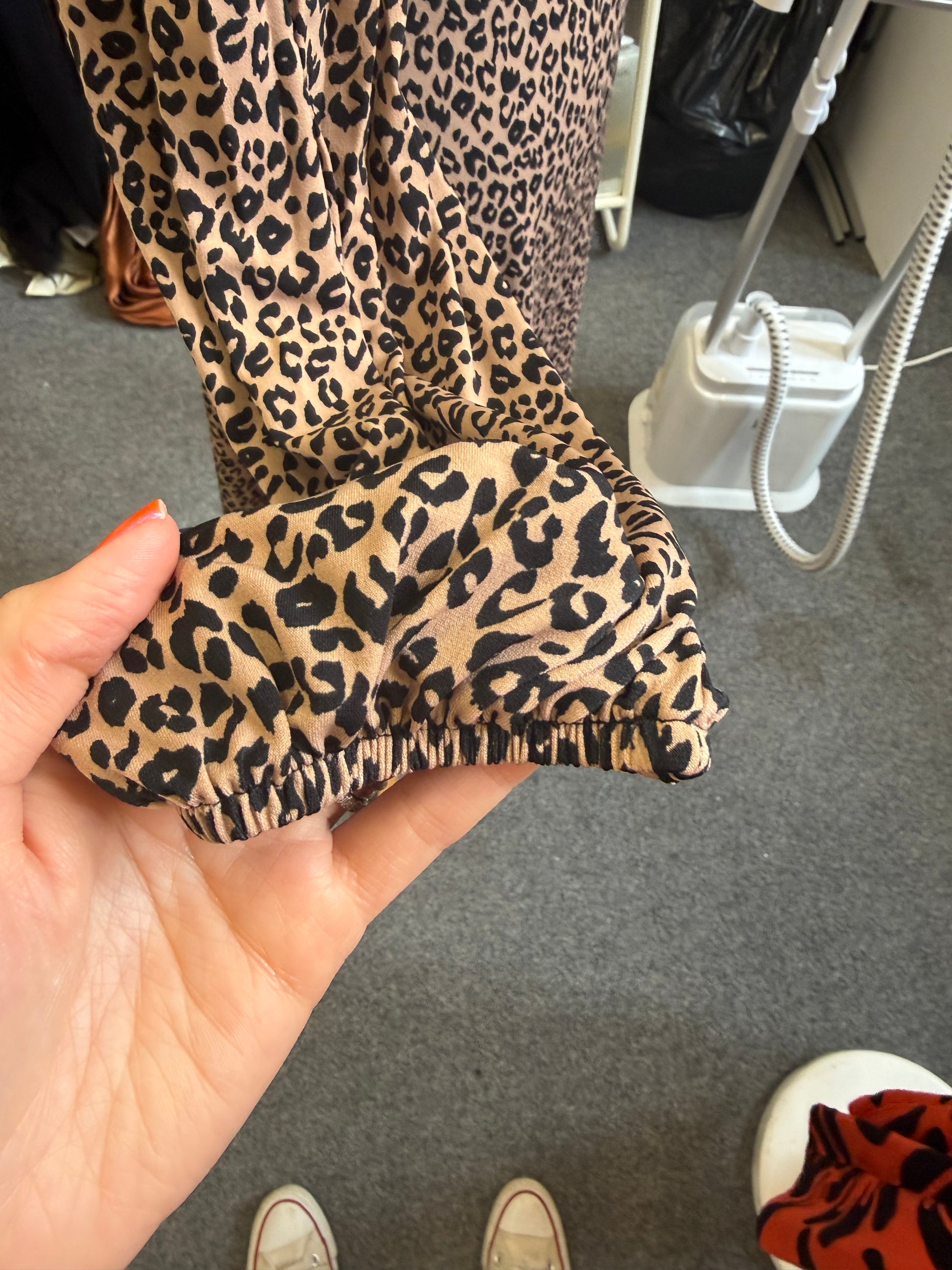 Oasis animal print long sleeve wrap style mini dress