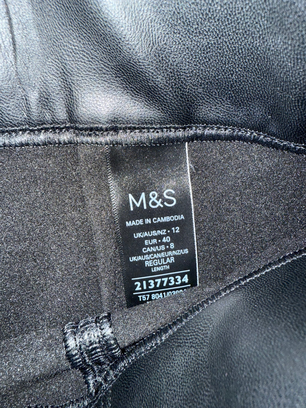 M&S faux leather leggings