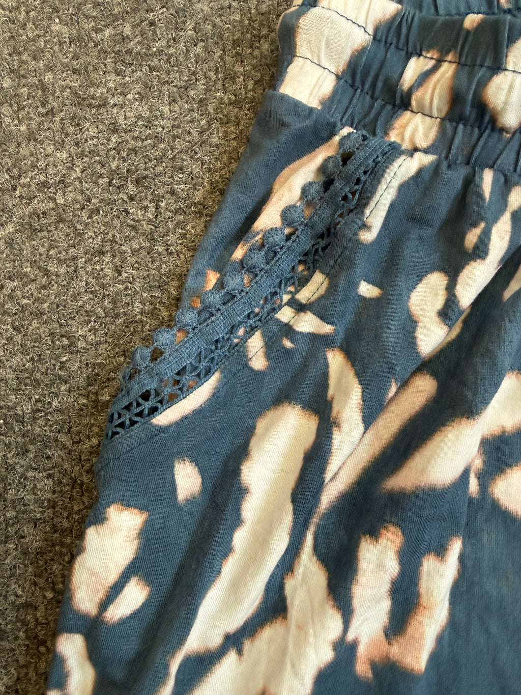 Next blue tie die effect shorts
