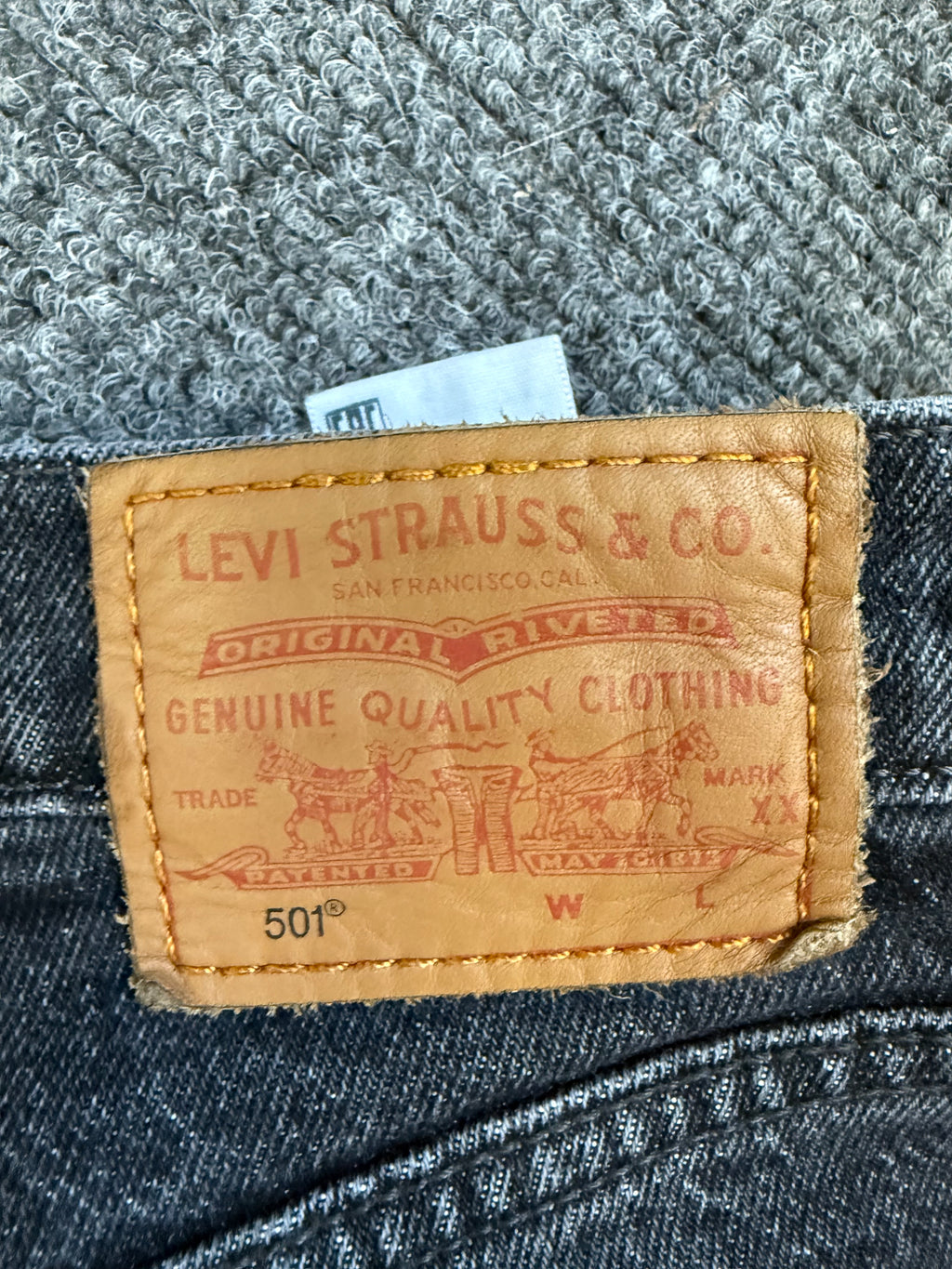 Levi’s vintage style button fly black skinny jeans