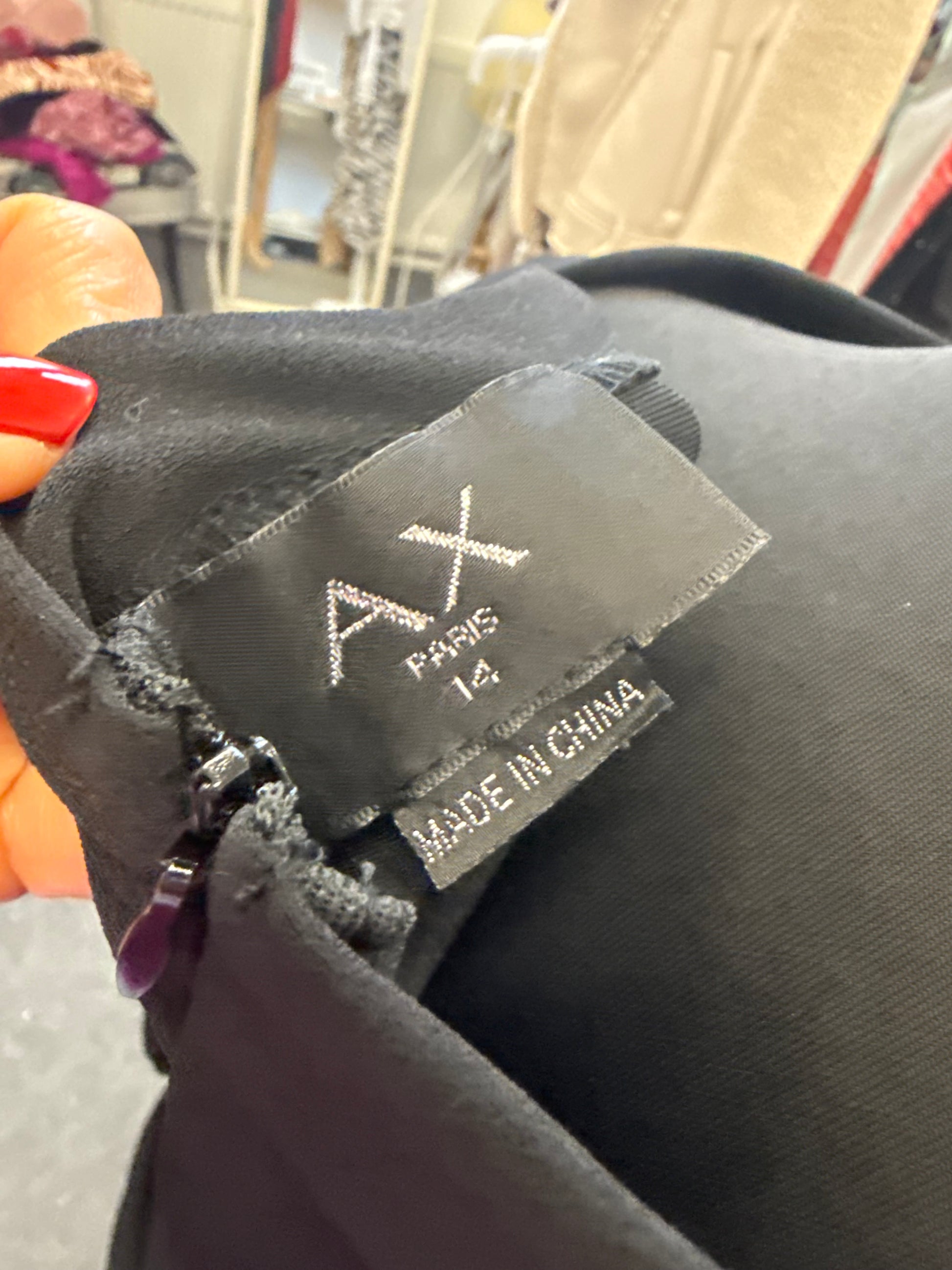 AX Paris black rusche long sleeved dress