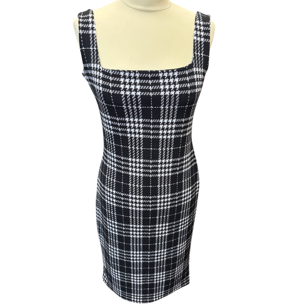 Missguided check pinafore style dress