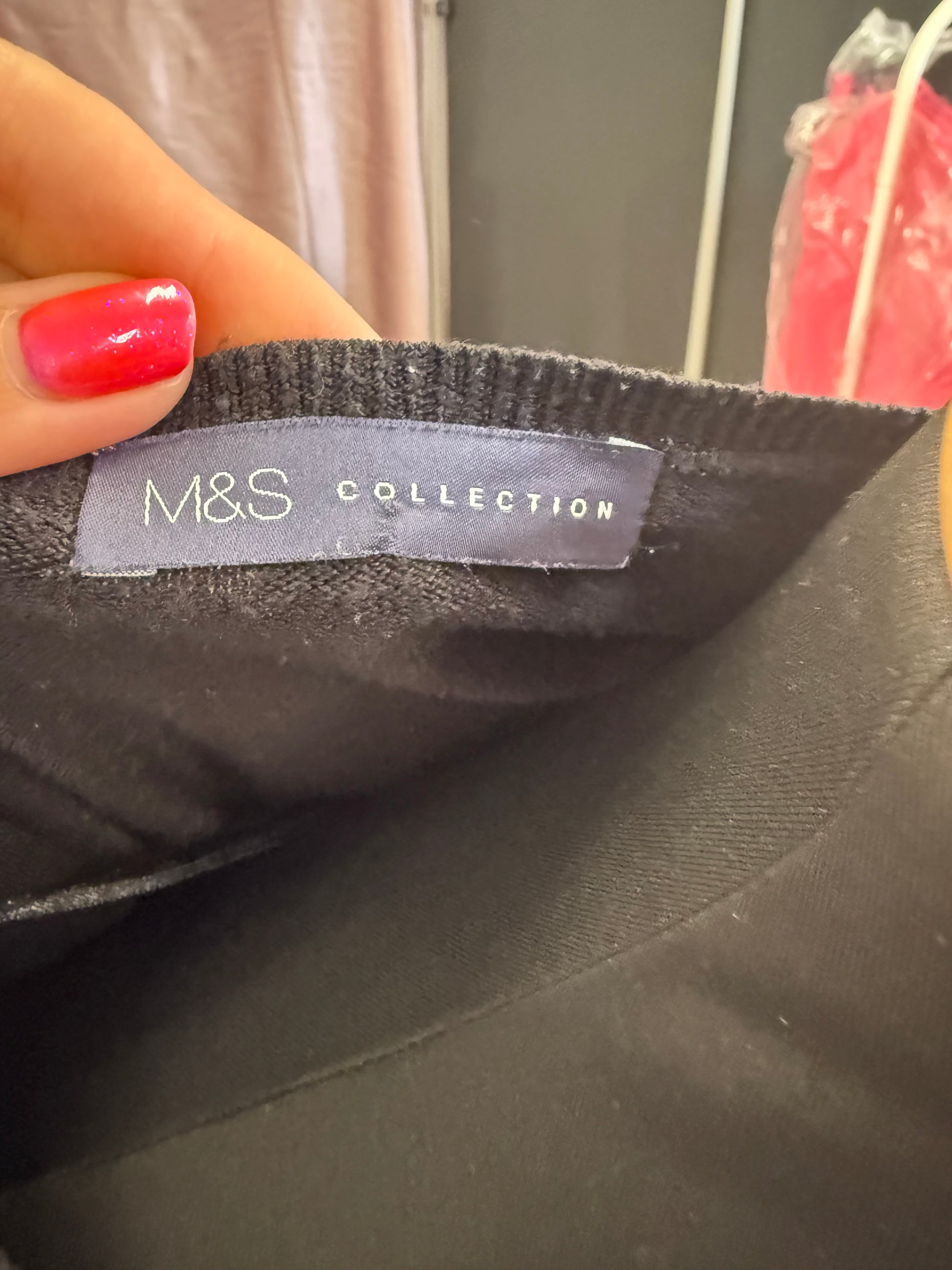 M&S black round neck jumper