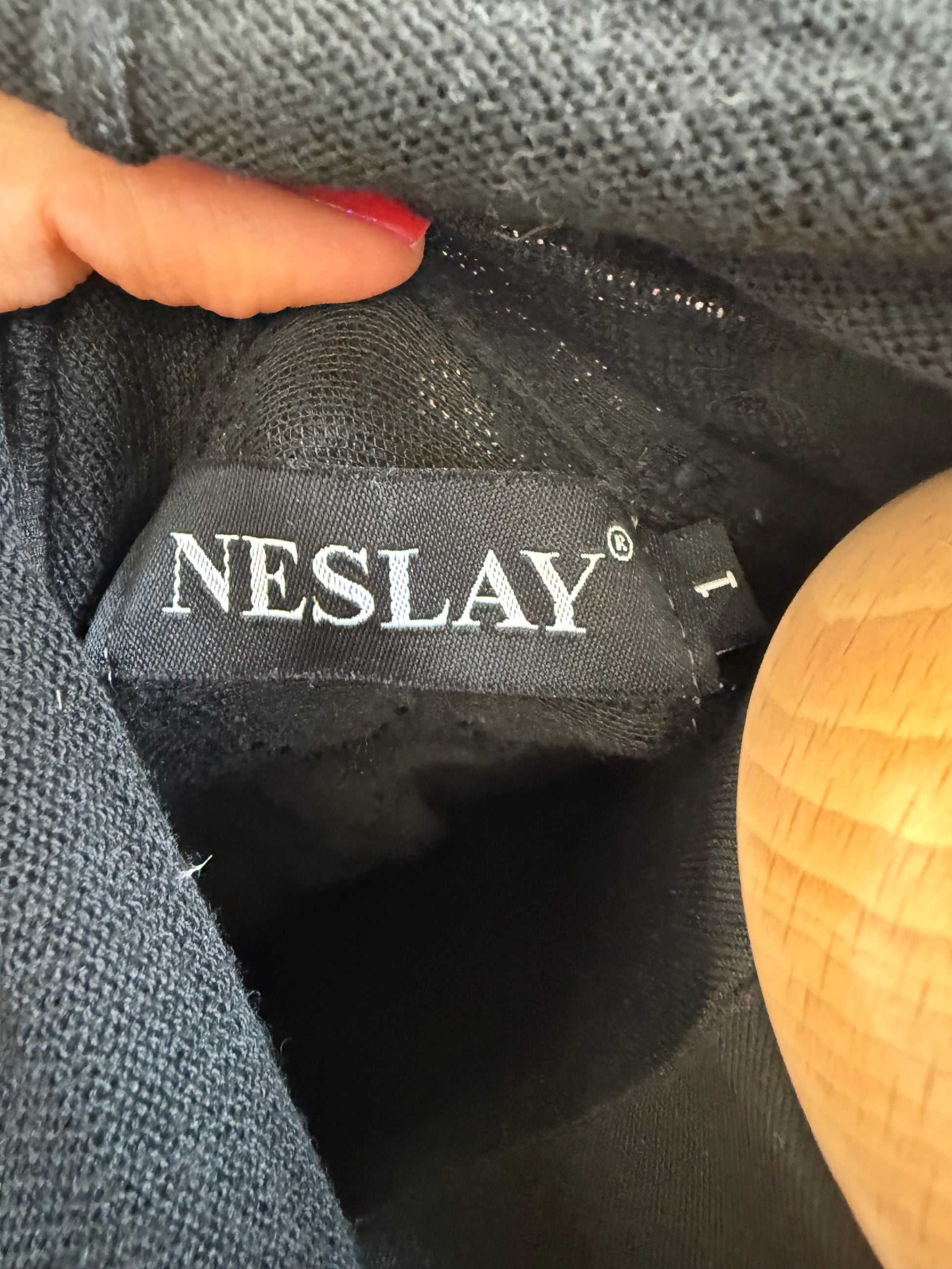 Neslay black textured oversize cardigan
