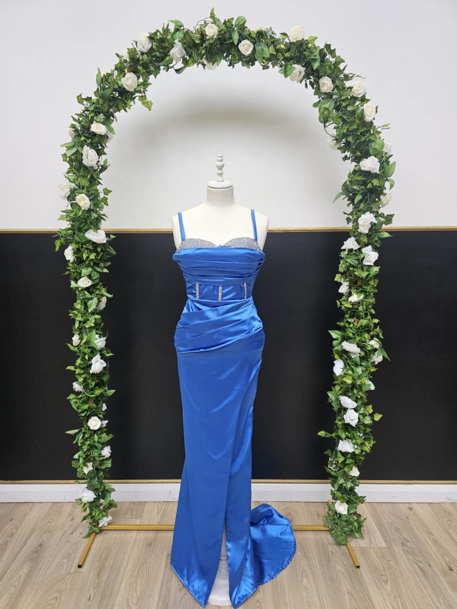 Custom made blue dress