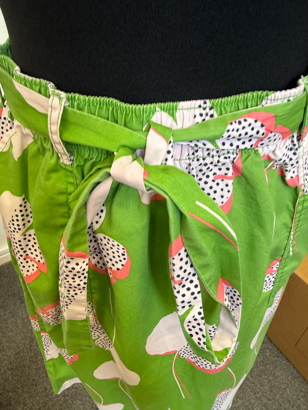 White Stuff bold belted knee length skirt