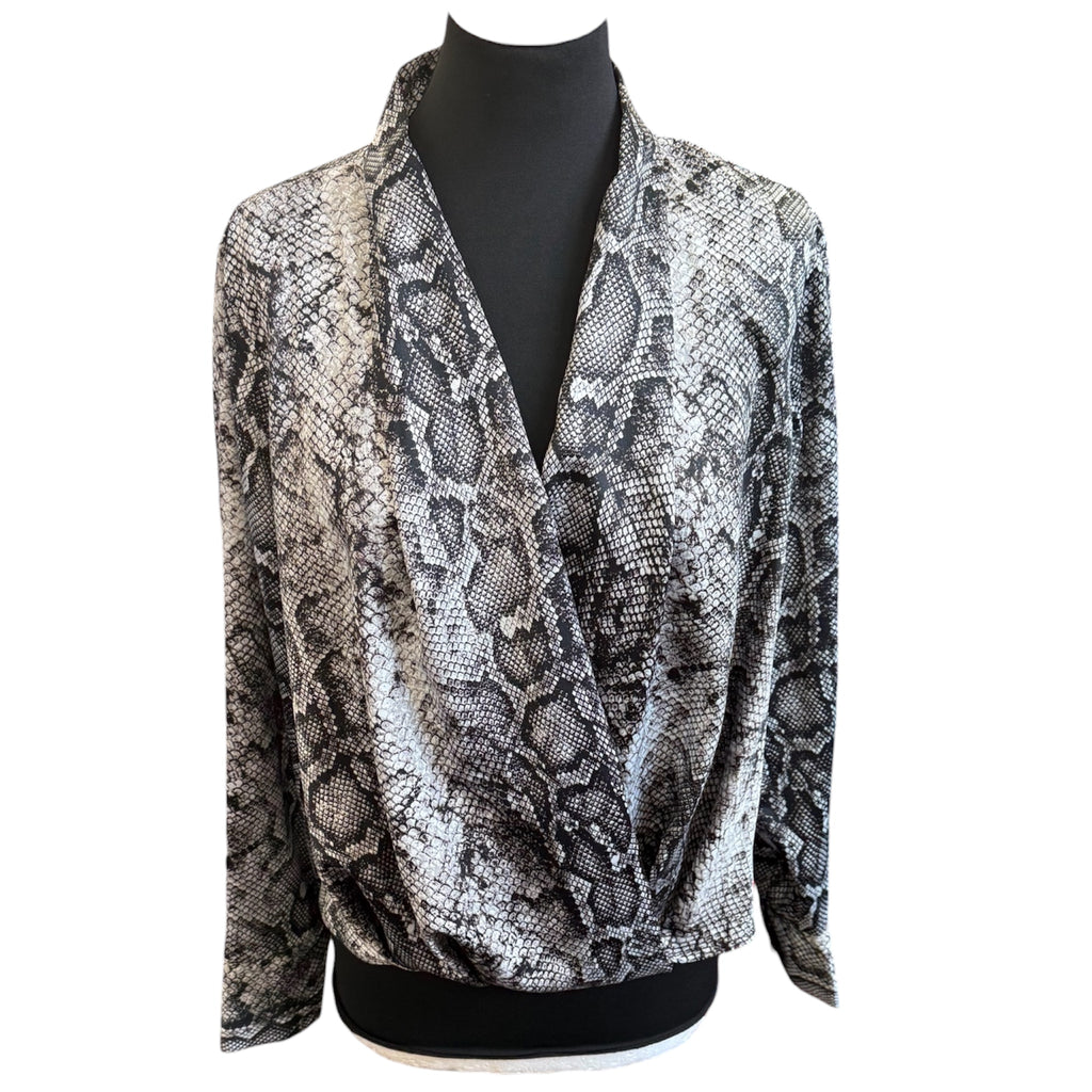 George snakeskin long sleeved blouse