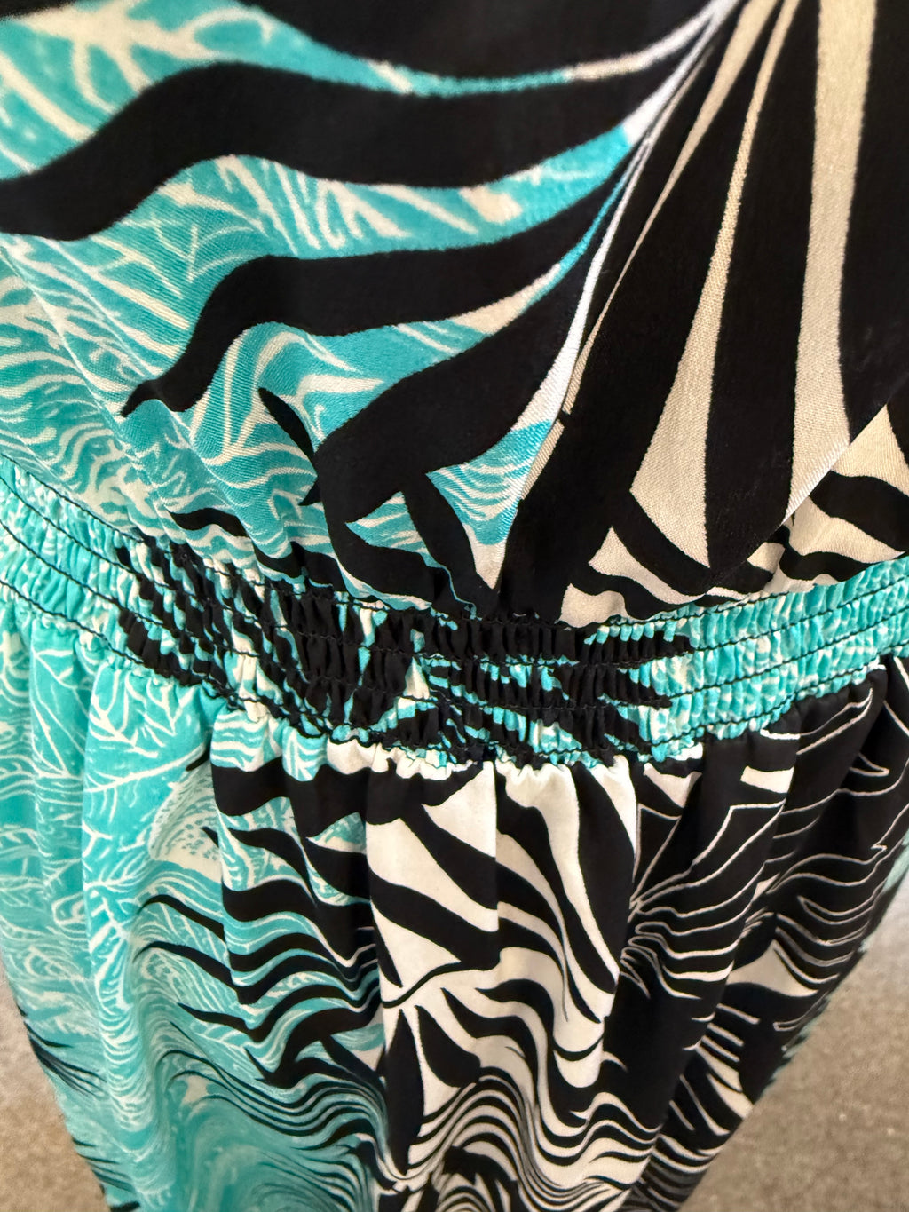 M&Co elastic waist pattern maxi dress