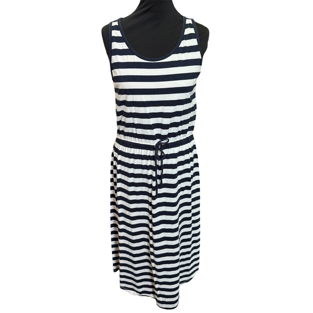 Uniqlo stripe sleeveless tie middle midi dress