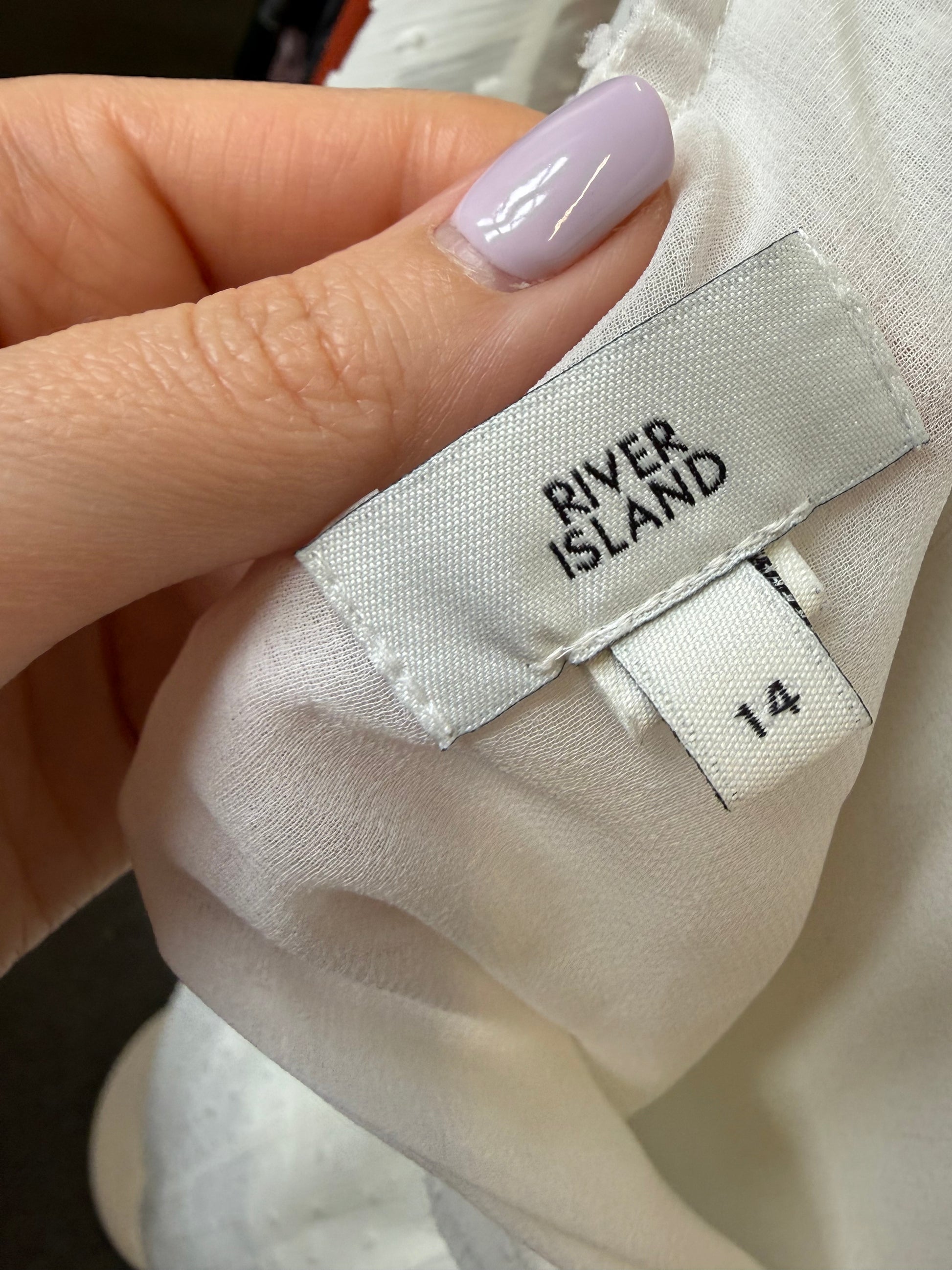 River Island off the shoulder belted midi dress