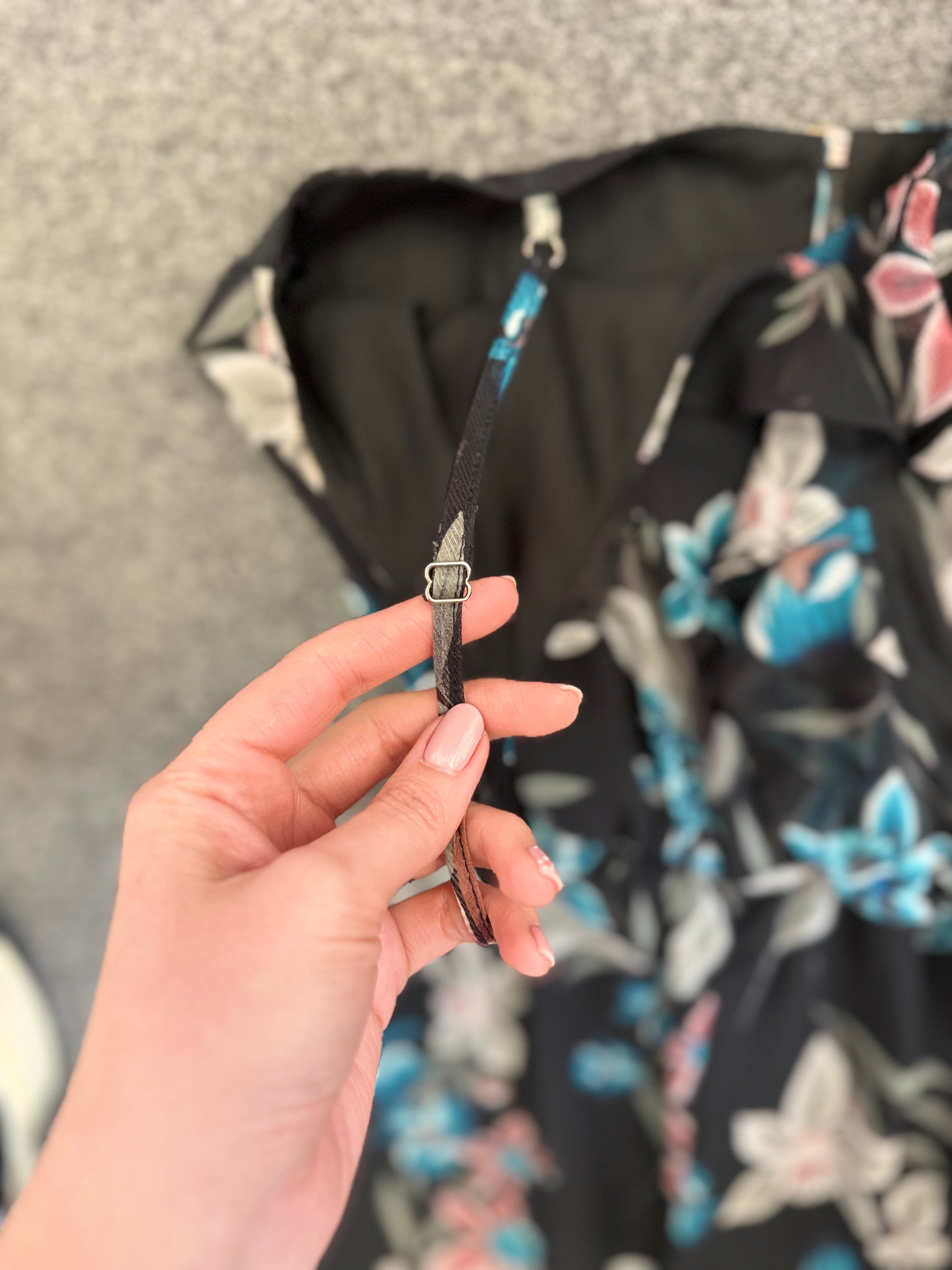 River Island floral print frill strappy jumpsuit