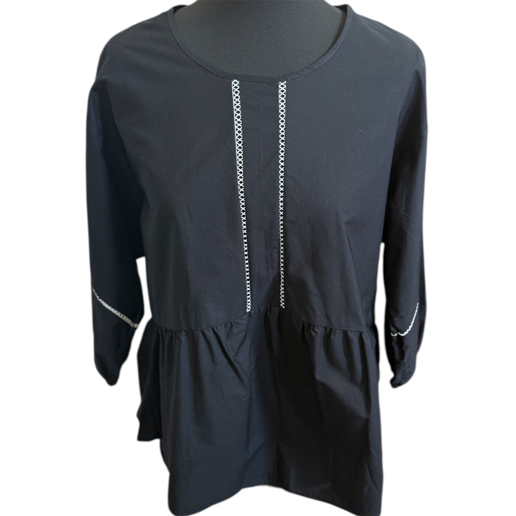 M&S loose peplum style top