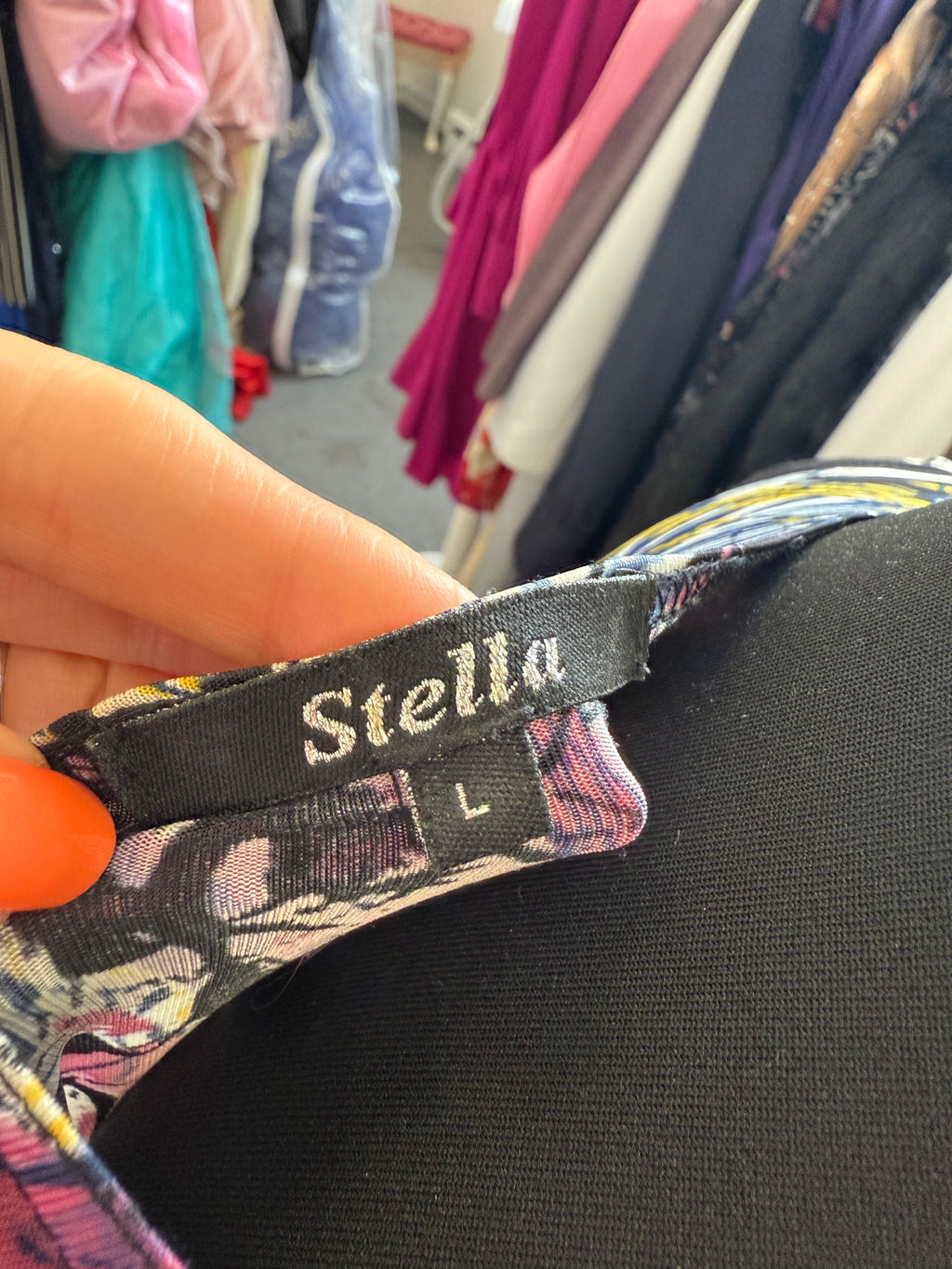 Stella abstract print belted sleeveless maxi dress