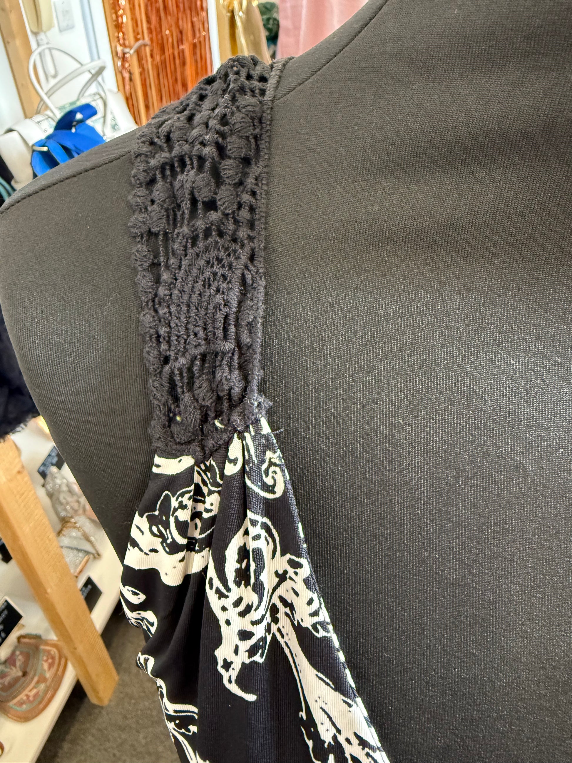 Select crochet detail floral maxi dress