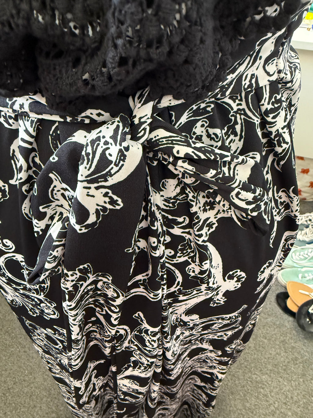 Select crochet detail floral maxi dress