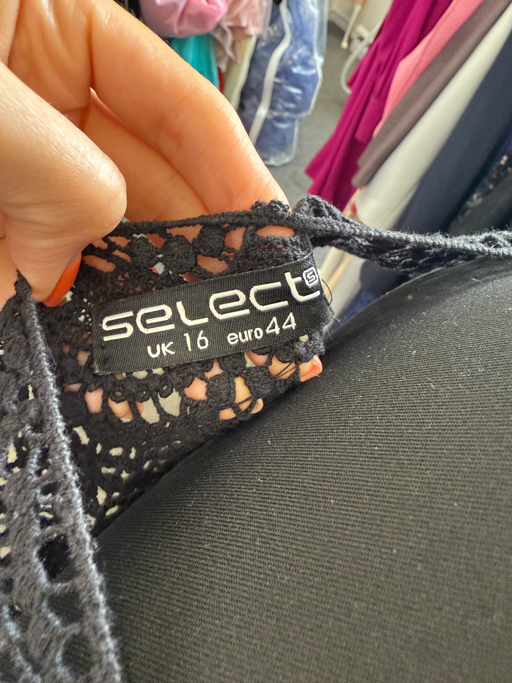 Select crochet detail floral maxi dress