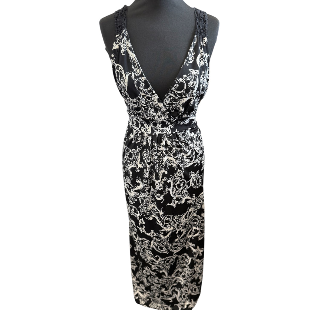 Select crochet detail floral maxi dress