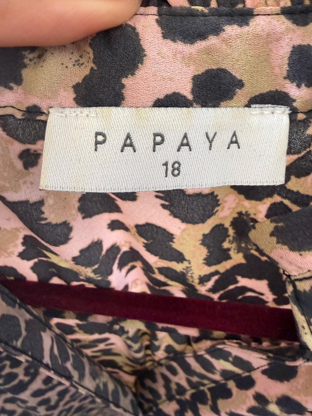 Papaya animal print long sleeve button mini dress