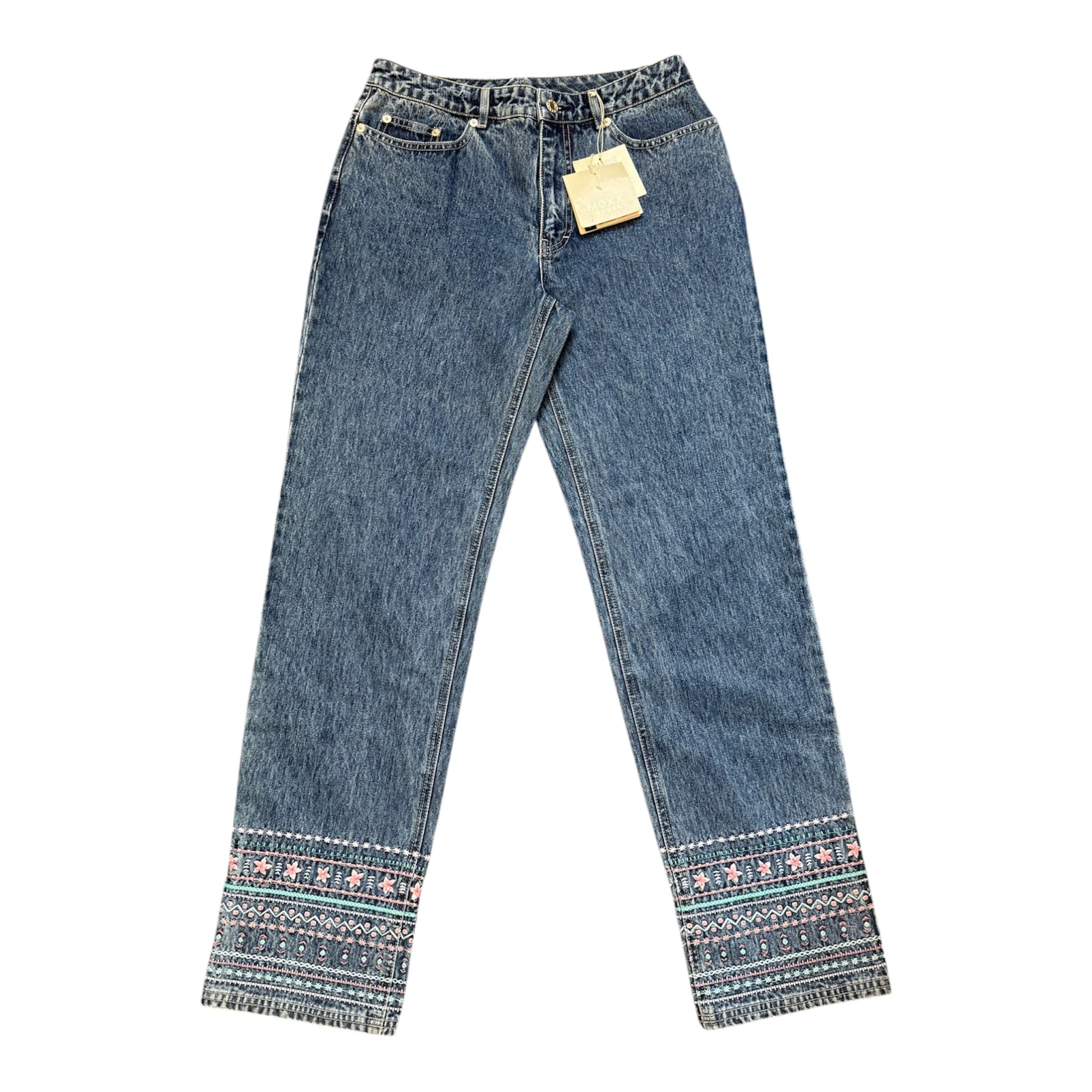 Mexx embroidered bottom straight jeans