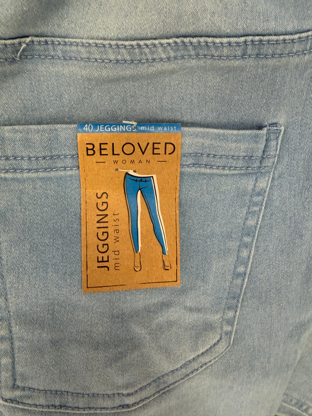 Beloved Woman elastic waist jeggings
