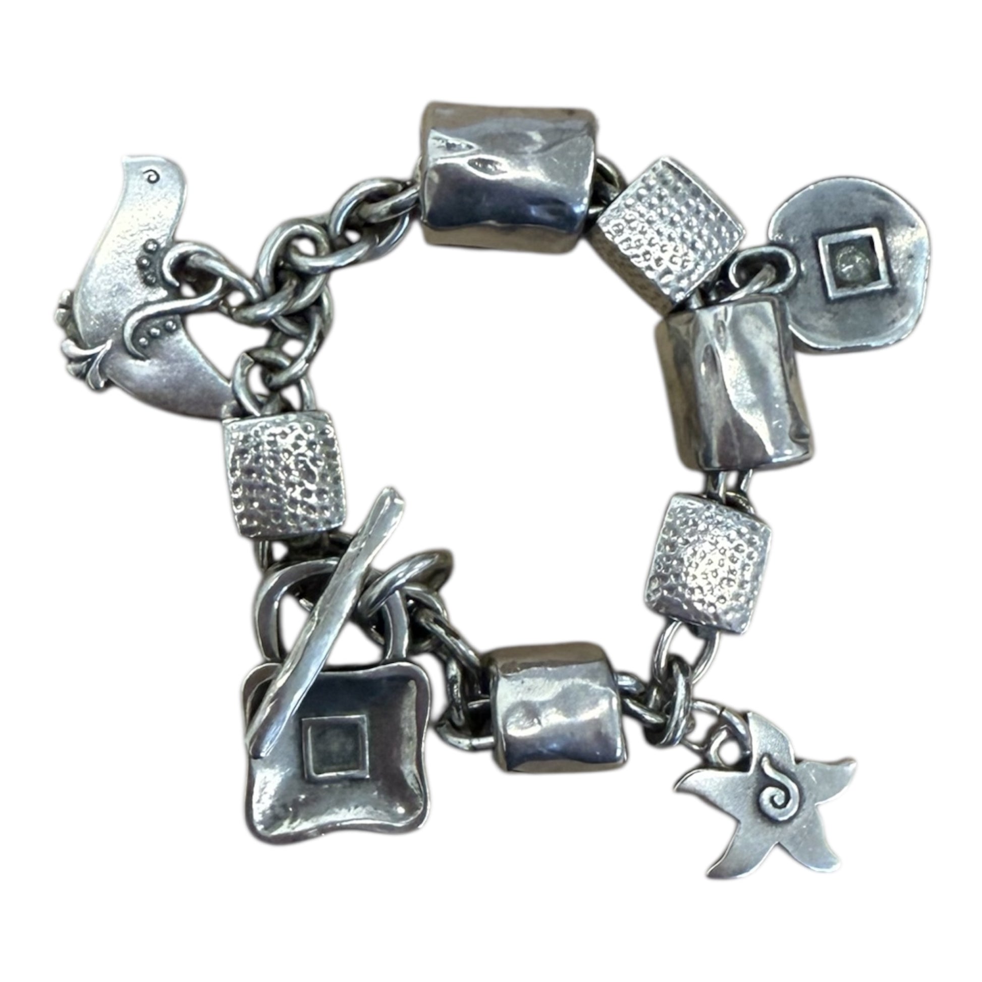 Silver dress charm bracelet