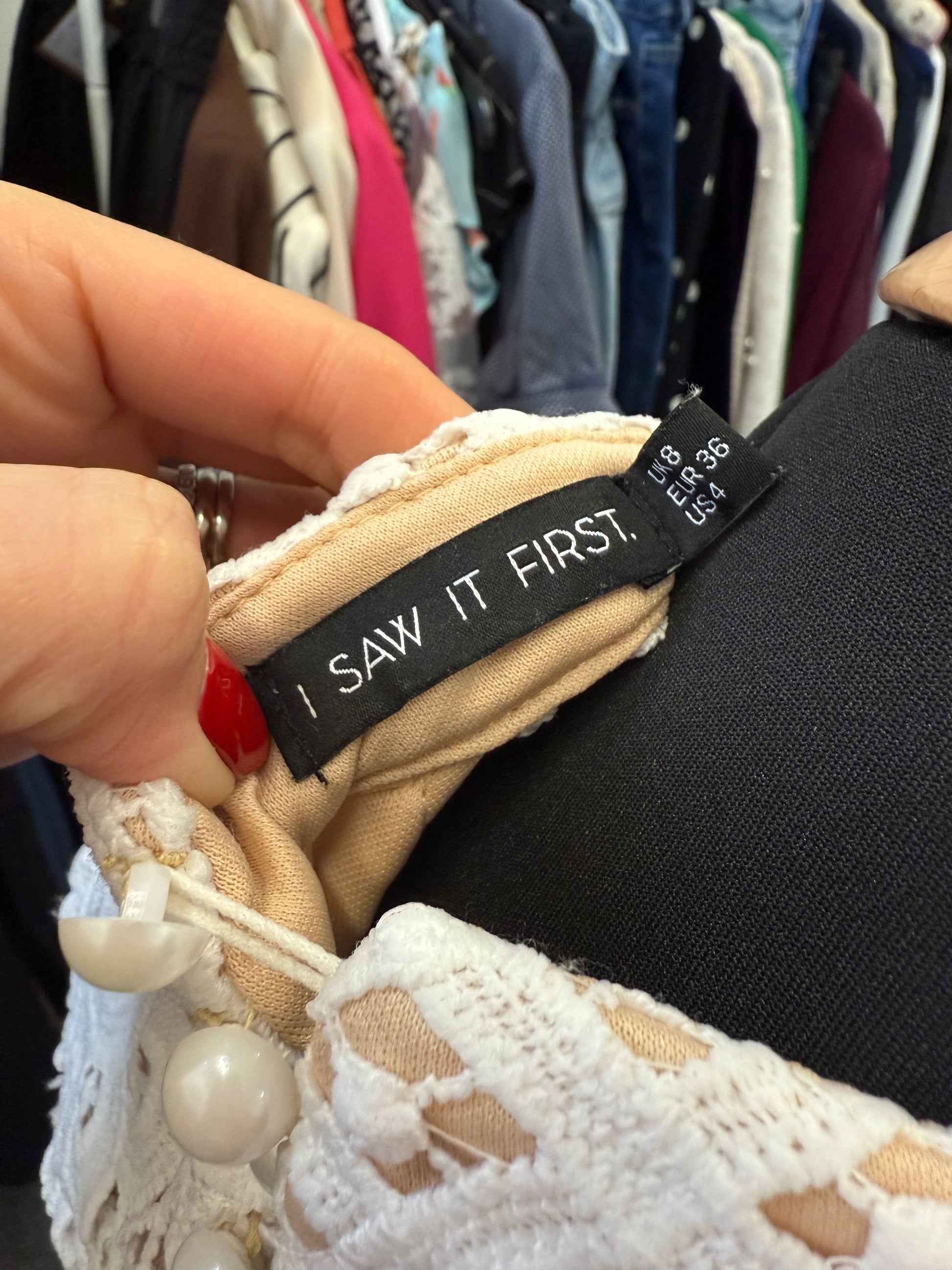 I Saw It First halter neck open back lace occasion dress