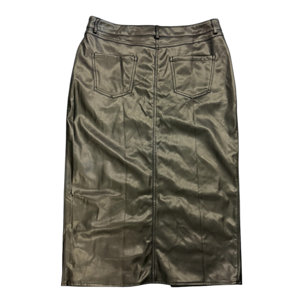 In The Style faux leather midi skirt