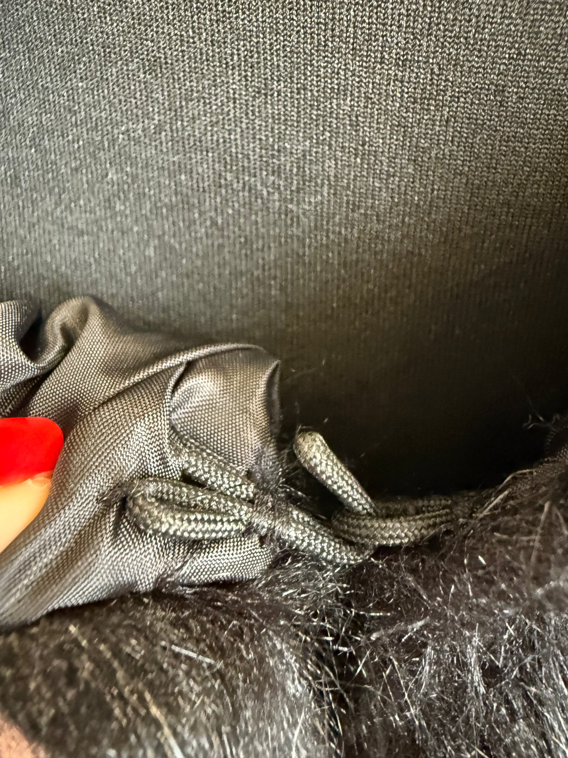 Papaya black faux fur jacket