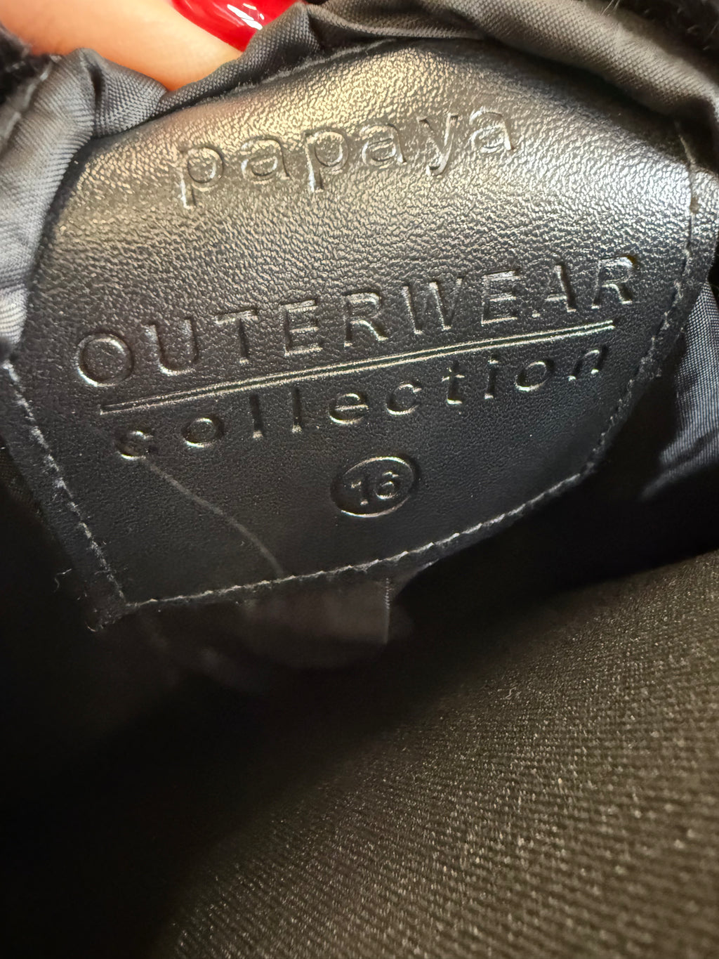 Papaya black faux fur jacket