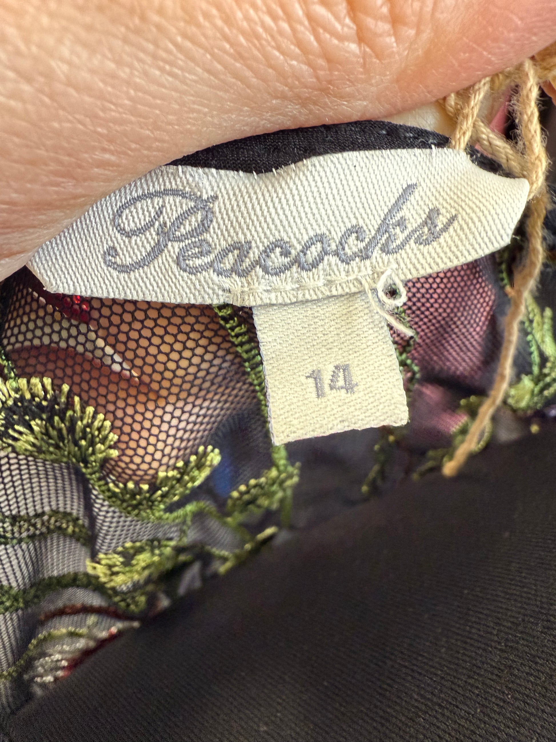 Peacocks sheer embroidered sleeveless midi dress