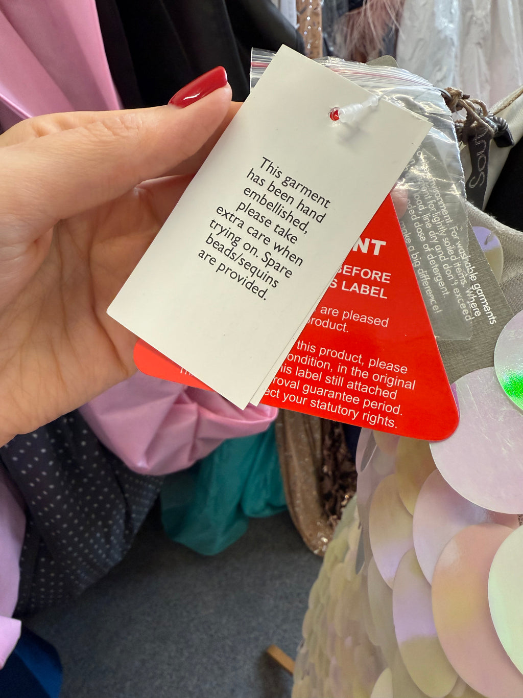 Brand new large sequin sequin top