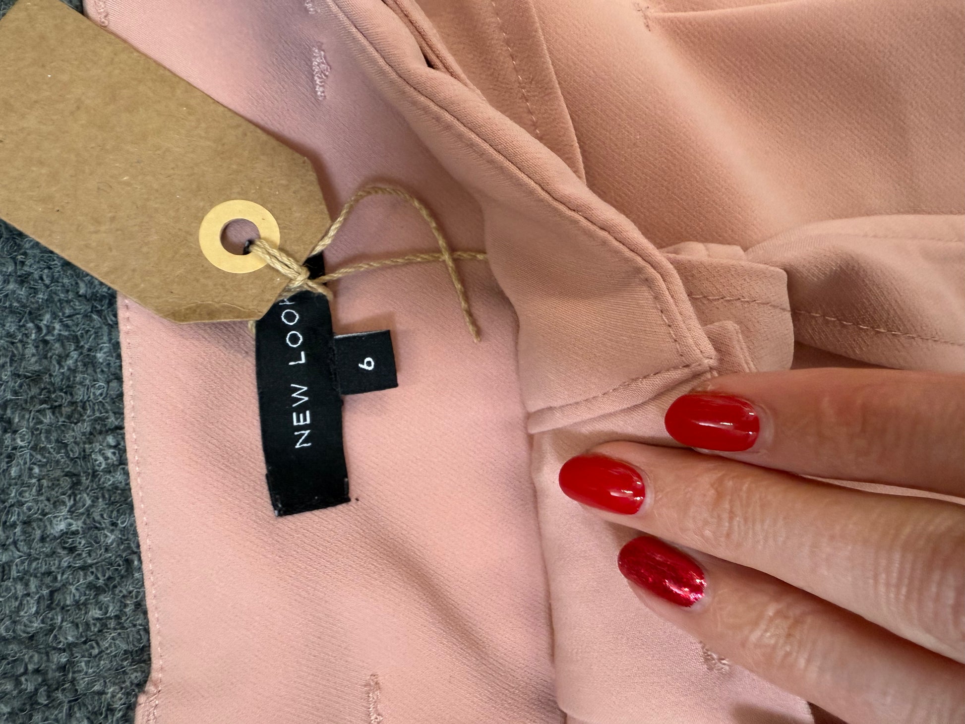 New Look pink tapered trousers