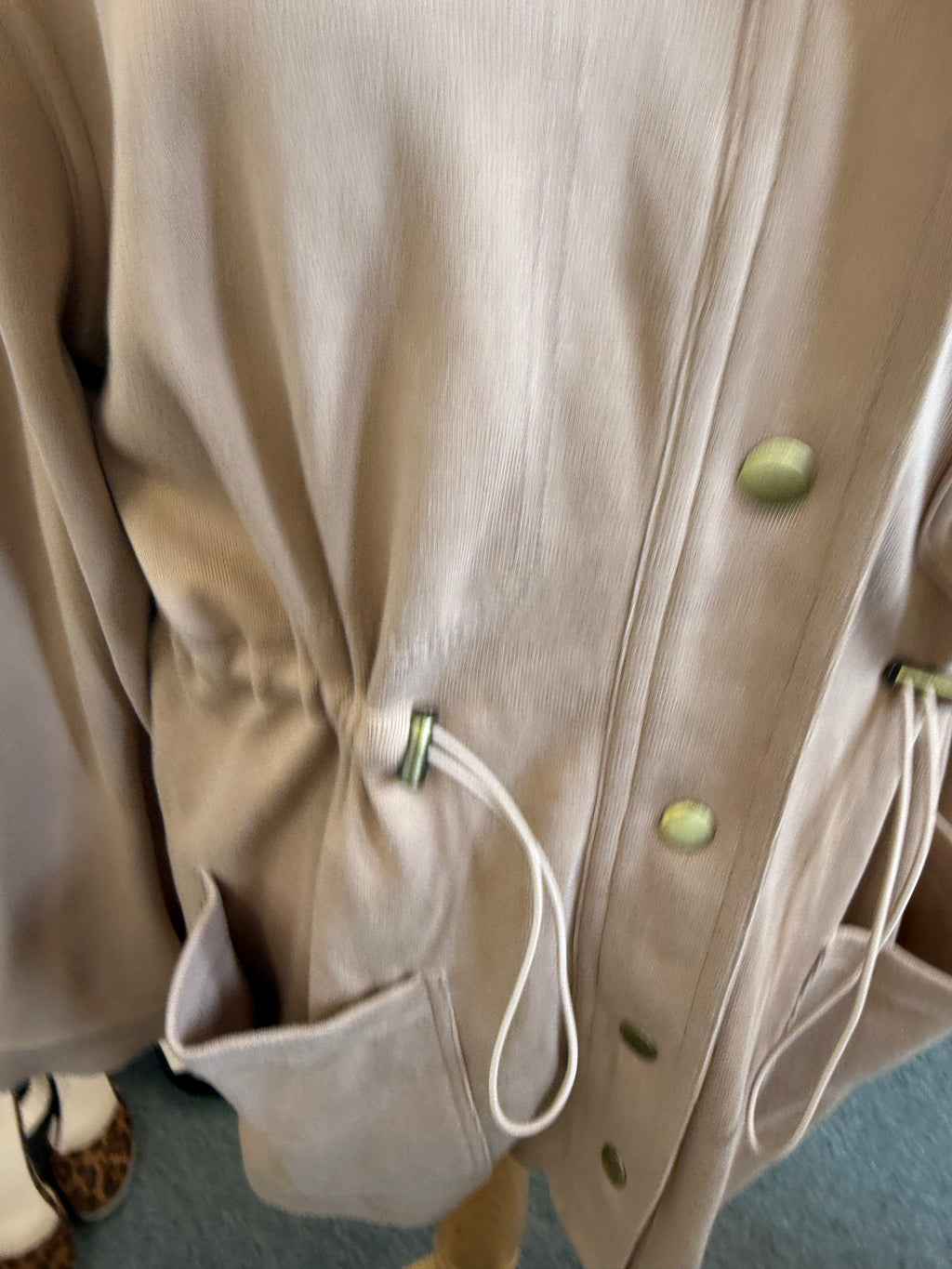 Next beige button toggle waist jacket