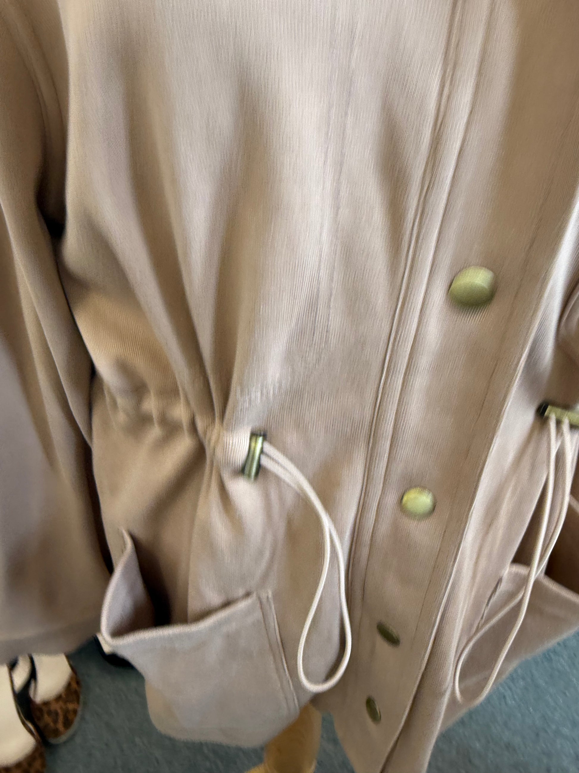 Next beige button toggle waist jacket