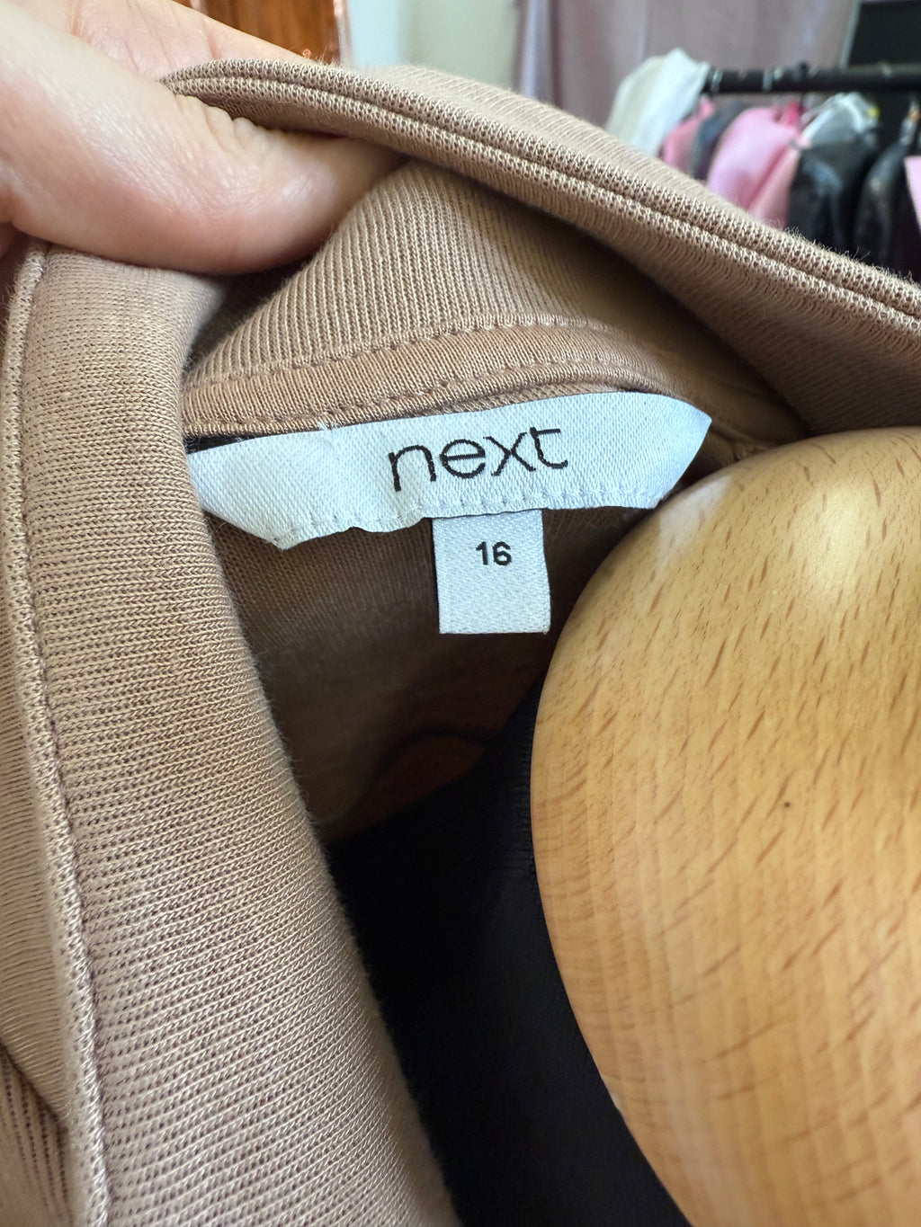 Next beige button toggle waist jacket