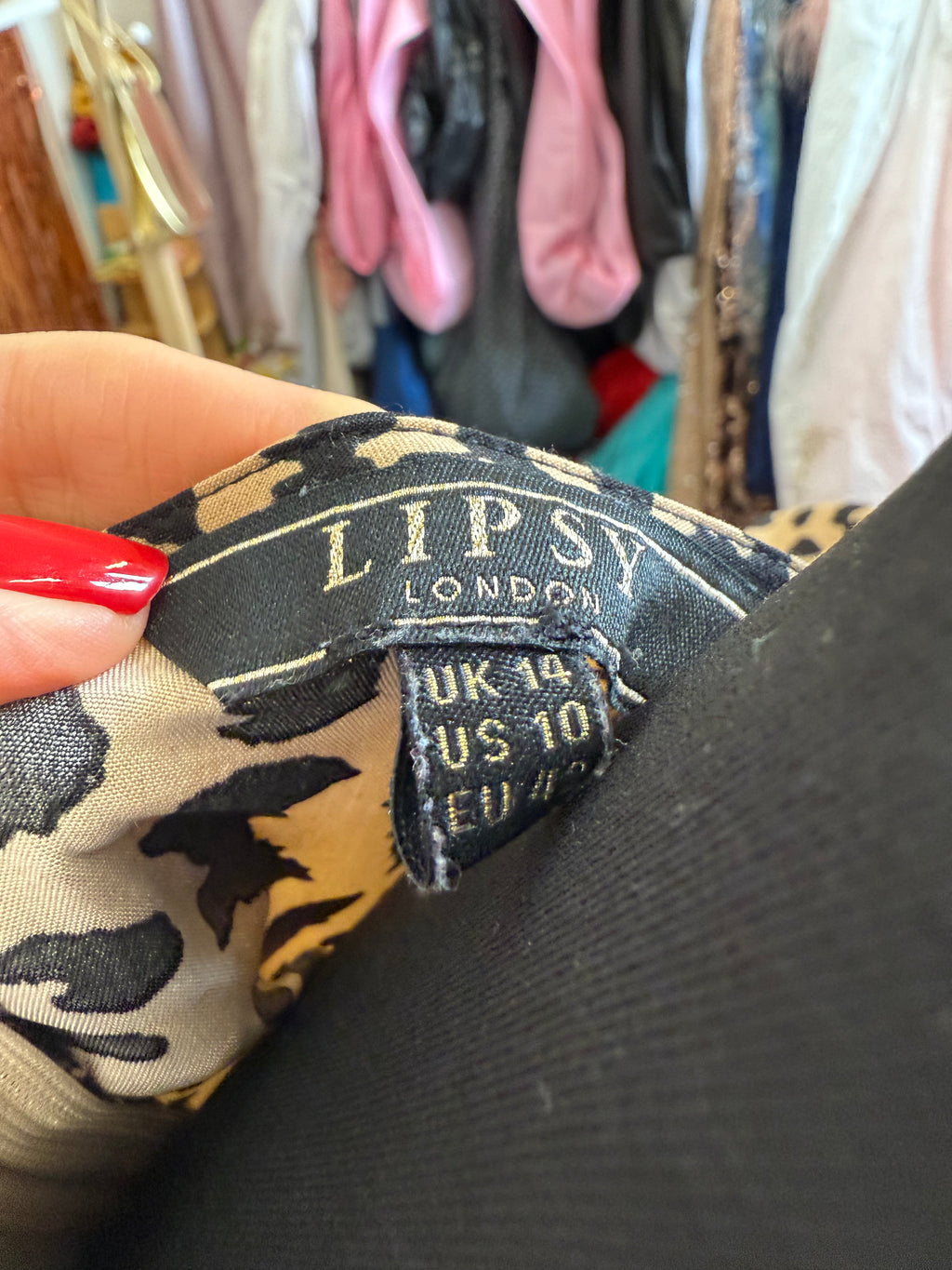 Lipsy animal print pouffe long sleeve midi dress