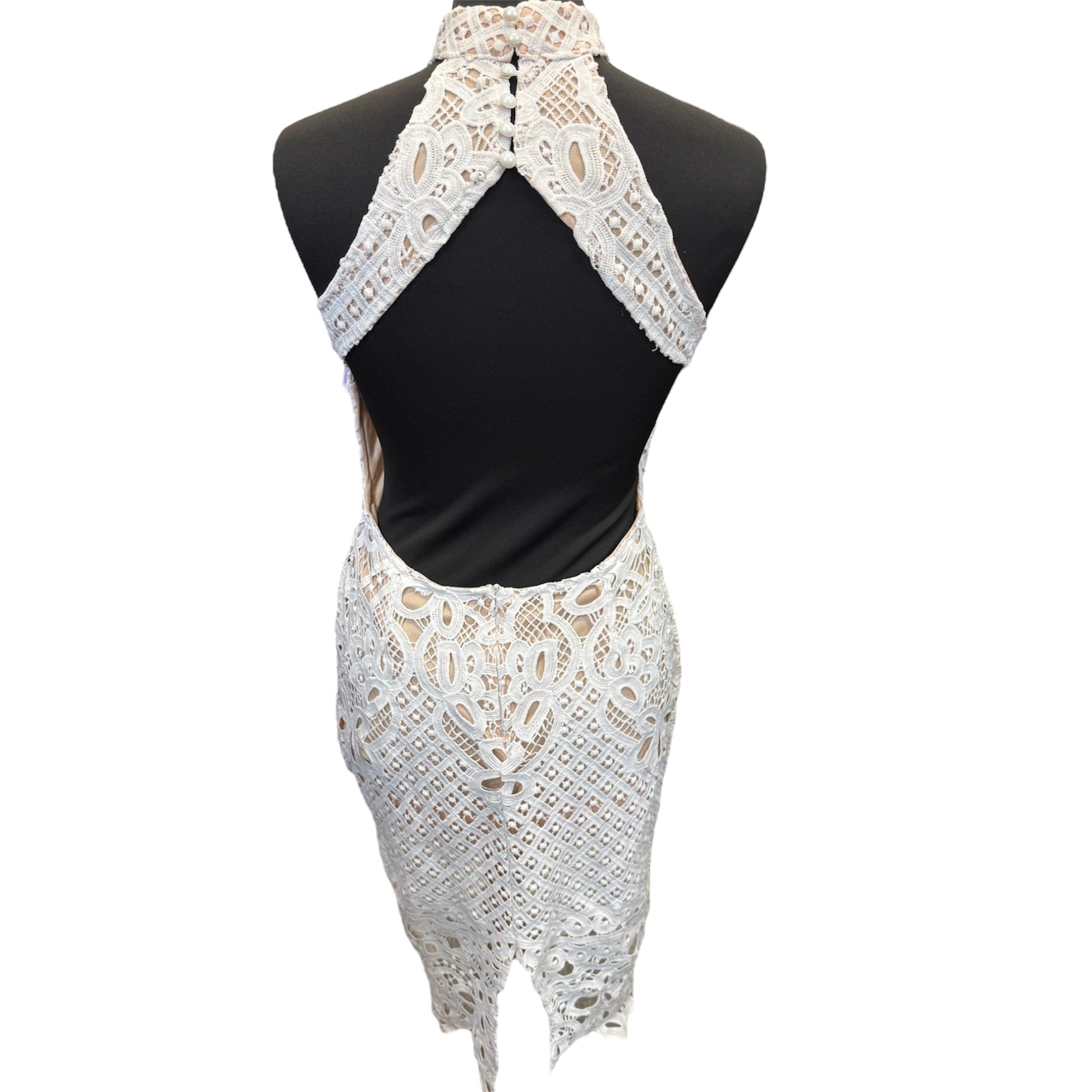 I Saw It First halter neck open back lace occasion dress