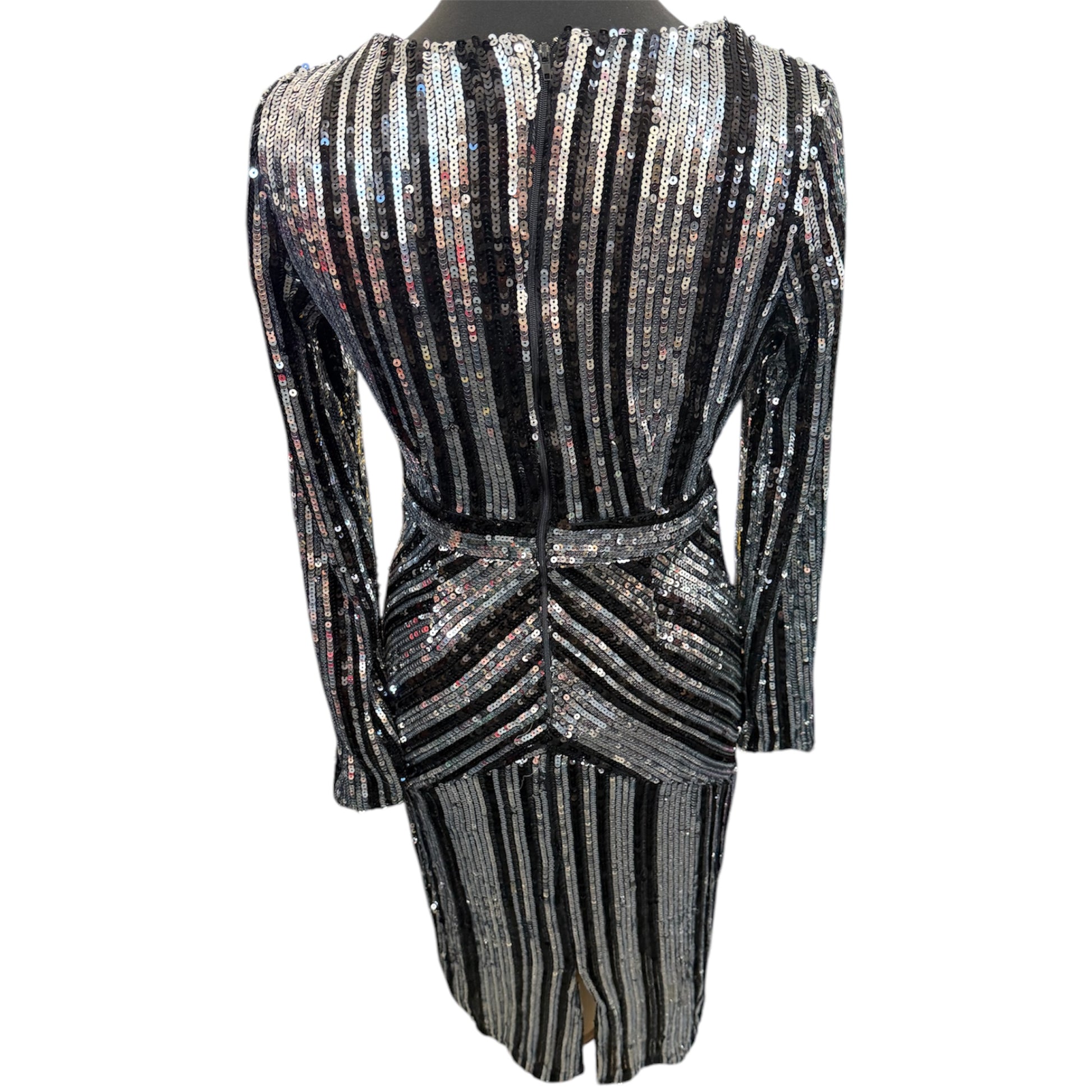 Boohoo long sleeved sequin dress