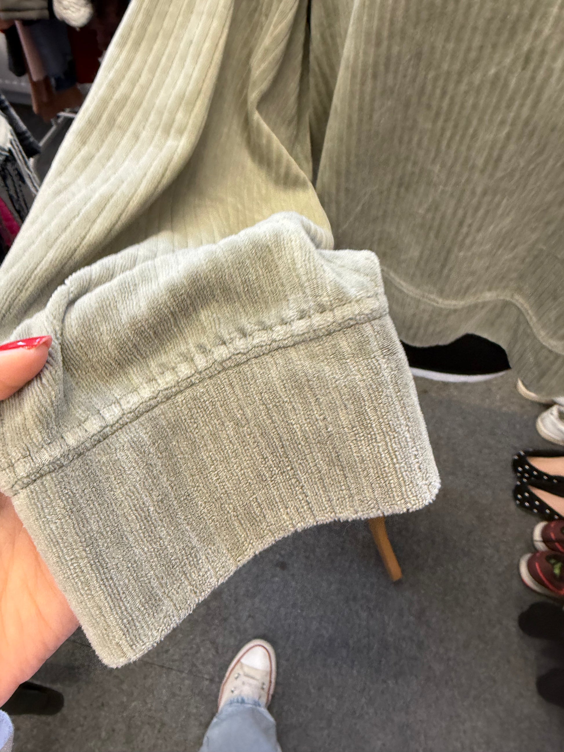 H&M stripe velour boxy jumper