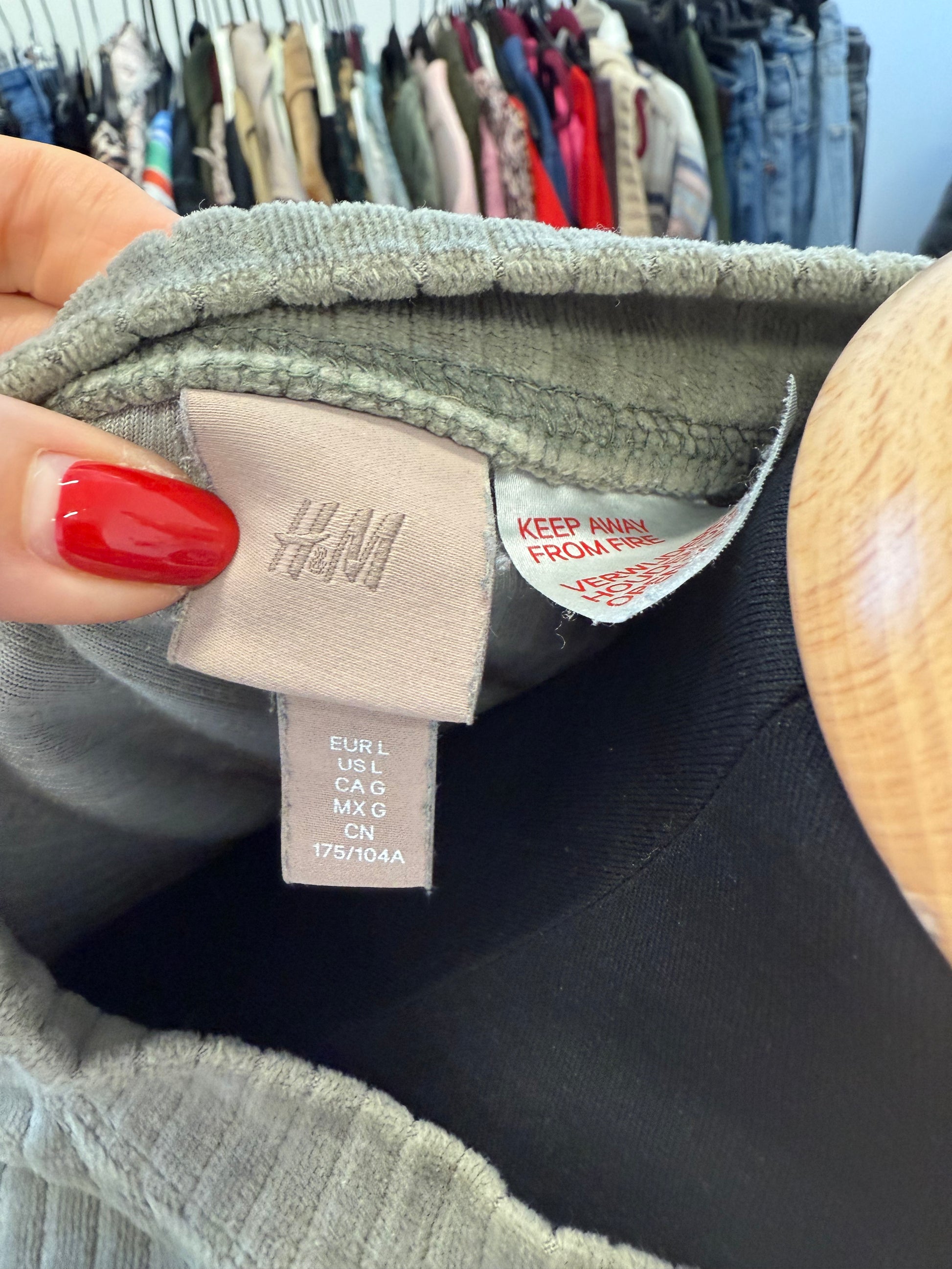 H&M stripe velour boxy jumper