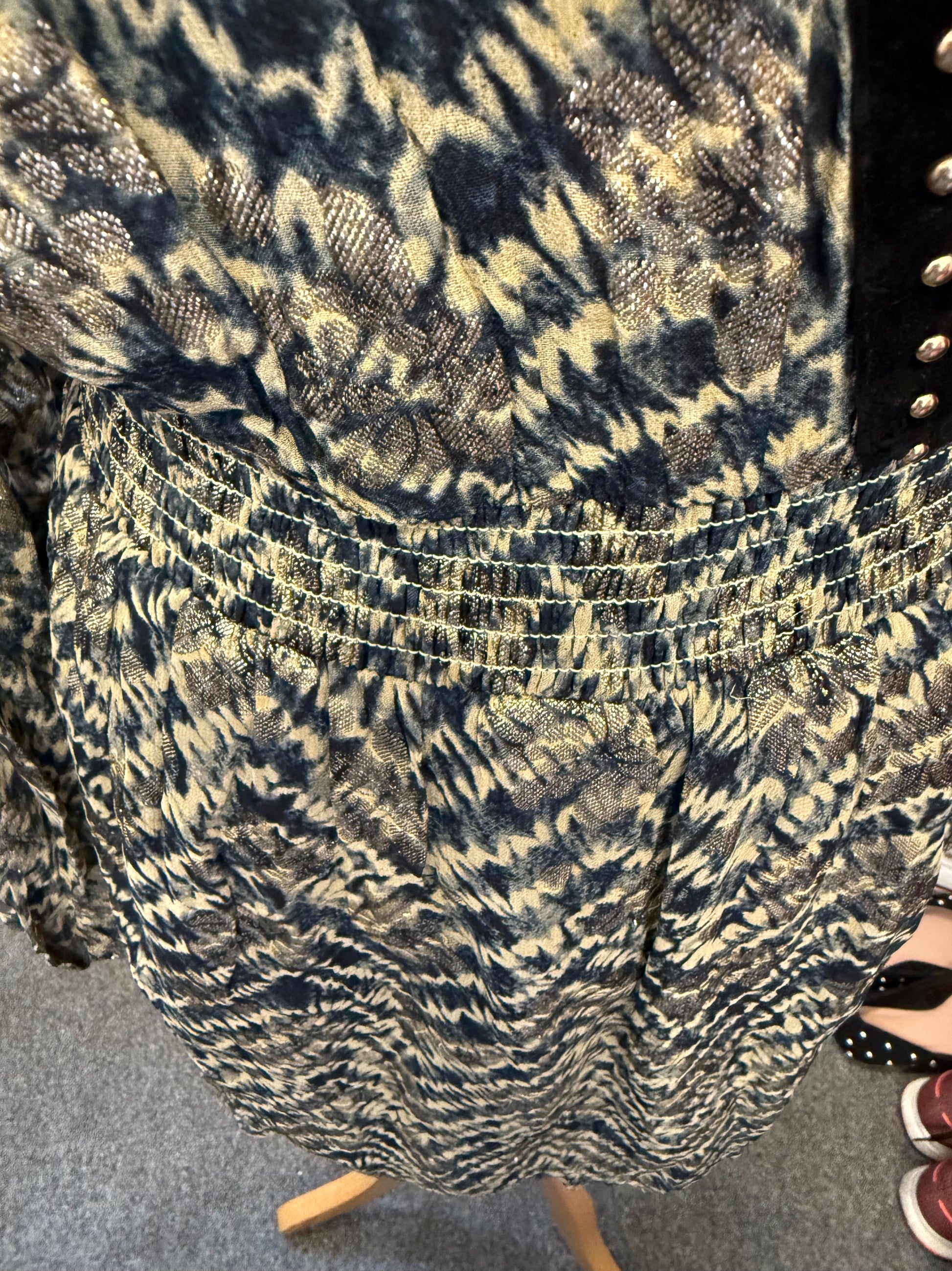 River Island long sleeve velvet detail mini dress (never worn)