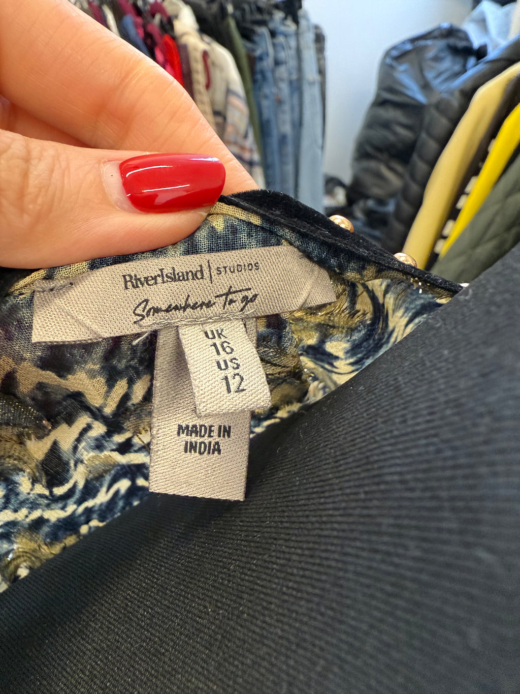 River Island long sleeve velvet detail mini dress (never worn)