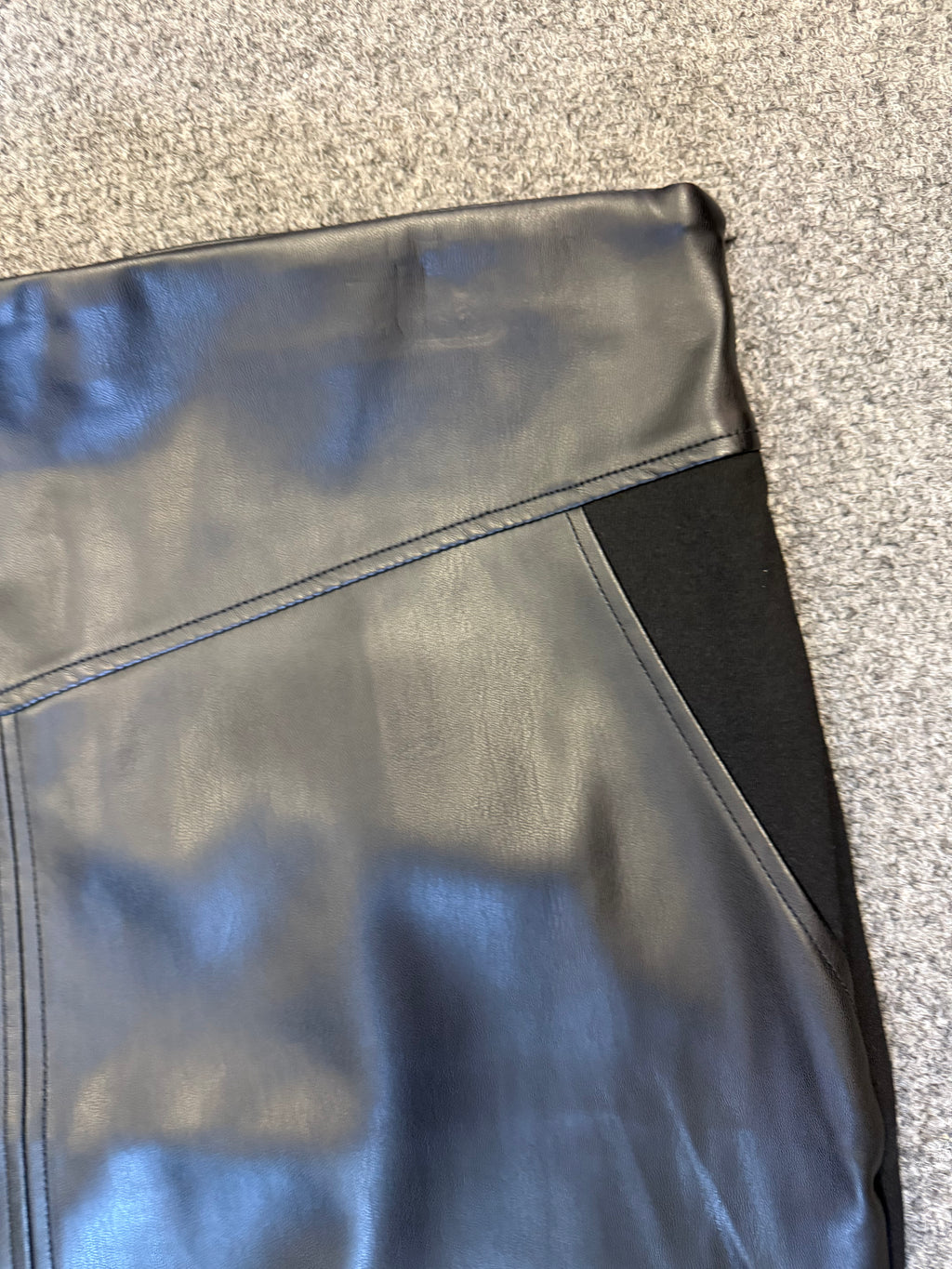 River Island pleather front midi skirt (brand new)