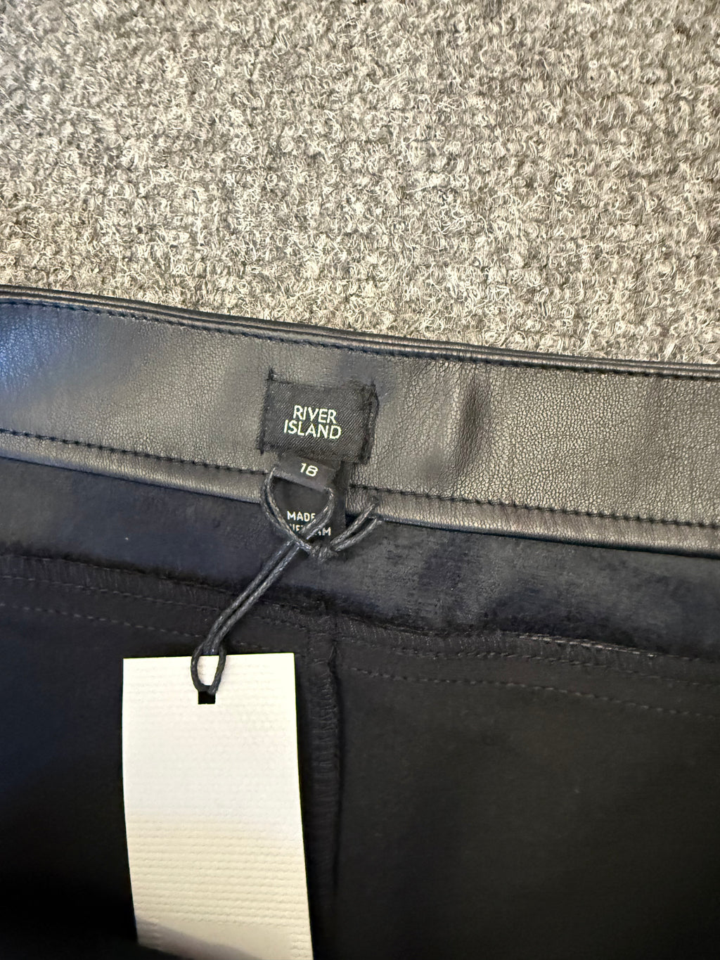 River Island pleather front midi skirt (brand new)