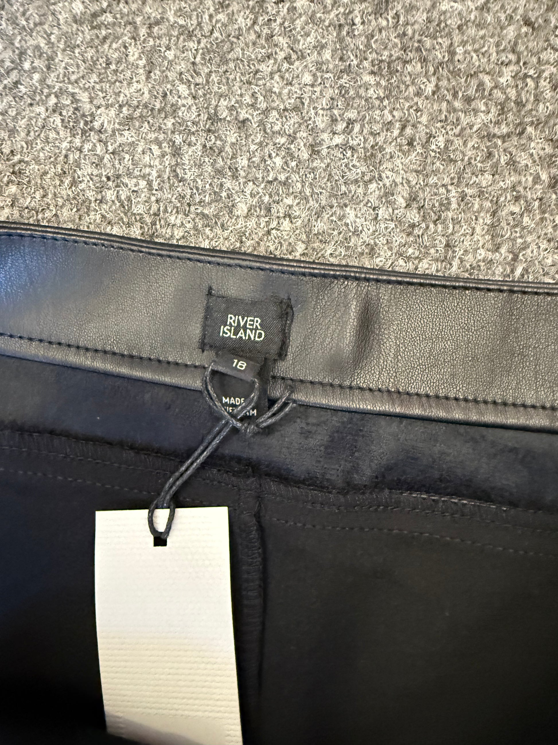 River Island pleather front midi skirt (brand new)