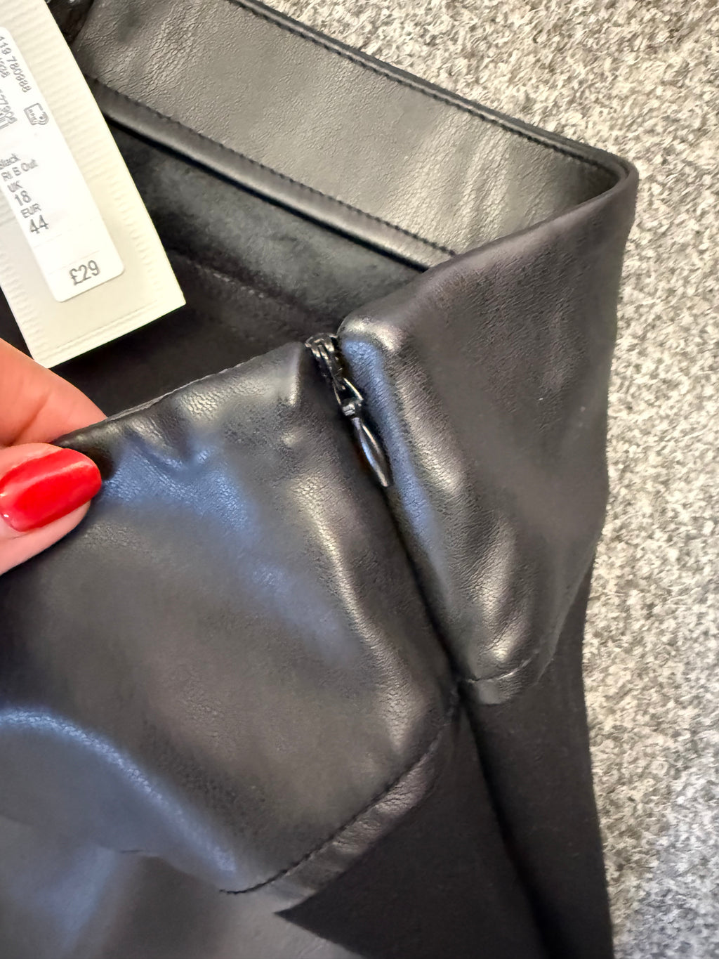 River Island pleather front midi skirt (brand new)